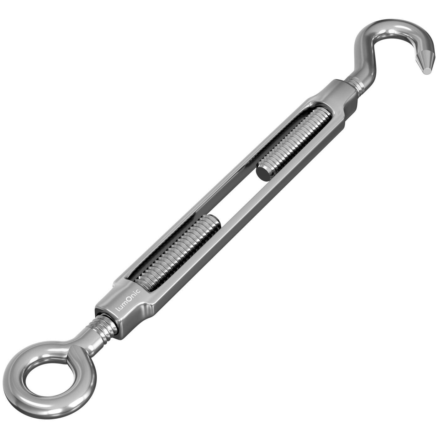 Seilspanner Öse-Haken Edelstahl V2A 304 M12 Spannschloss Wantenklemme