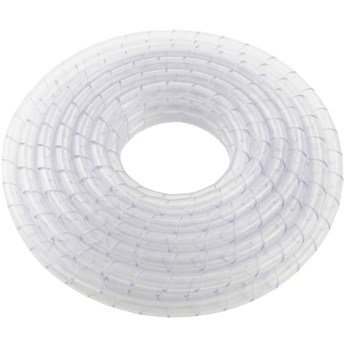 Lumonic Spiralkabelschlauch transparent 10m I 24mm Spiralband für Kabel mit 20-130mm Durchmesser I Flexibler Kabelschlauch-Schutz für private & industrielle Zwecke