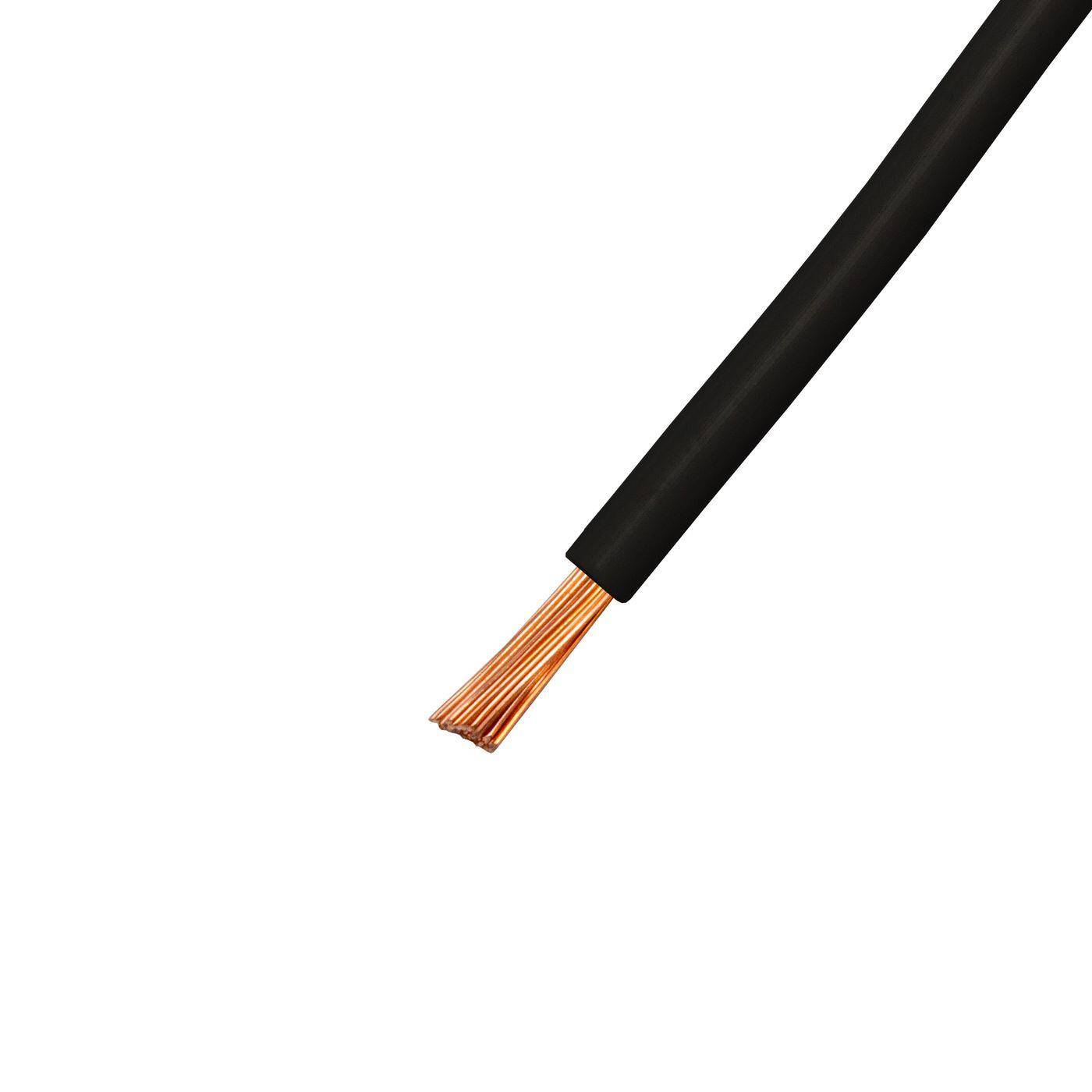 1m FLRY Vehicle cable Black 2,5mm² round Cable Stranded wire CAR Power cable