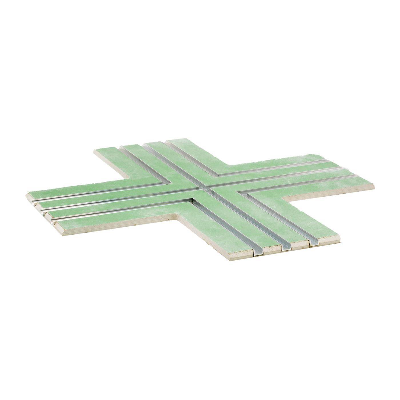 LED Trockenbau Paneel +-Form 3-läufig für 12mm Streifen