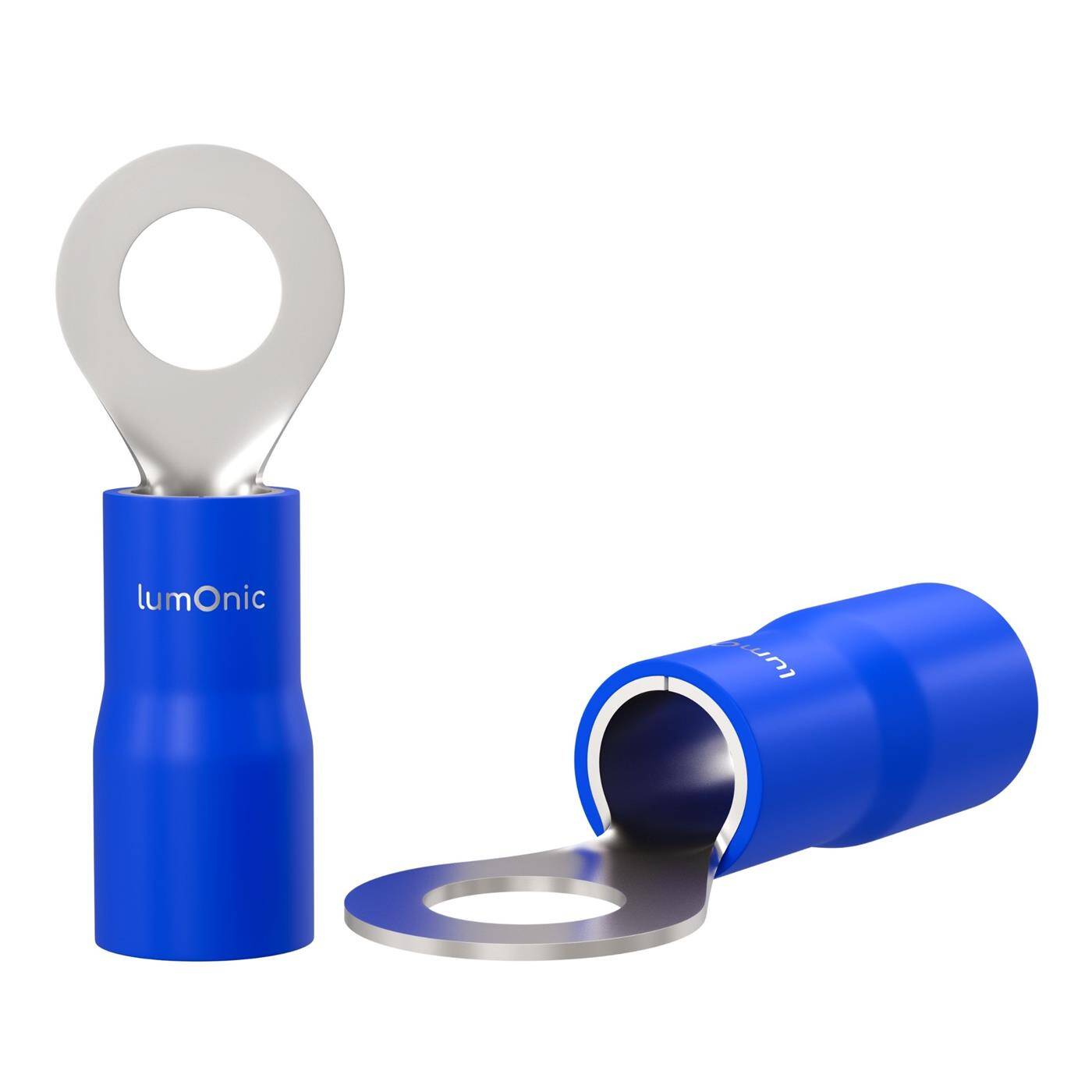 Lumonic 25x Ring cable lug 1,5-2,5mm² Partially insulated | M3 | Tinned copper | Secure cable connection without soldering | Set, crimp cable lug, crimp connector, eyelet | Motor vehicle, mechanical engineering, motorhome, battery