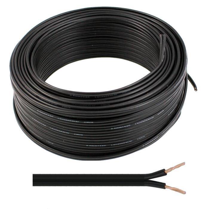 25m Lautsprecherkabel 2x 0,75mm² Schwarz Audiokabel Boxenkabel 25m Lautsprecherkabel 2x 0,75mm² Schwarz Audiokabel Boxenkabel