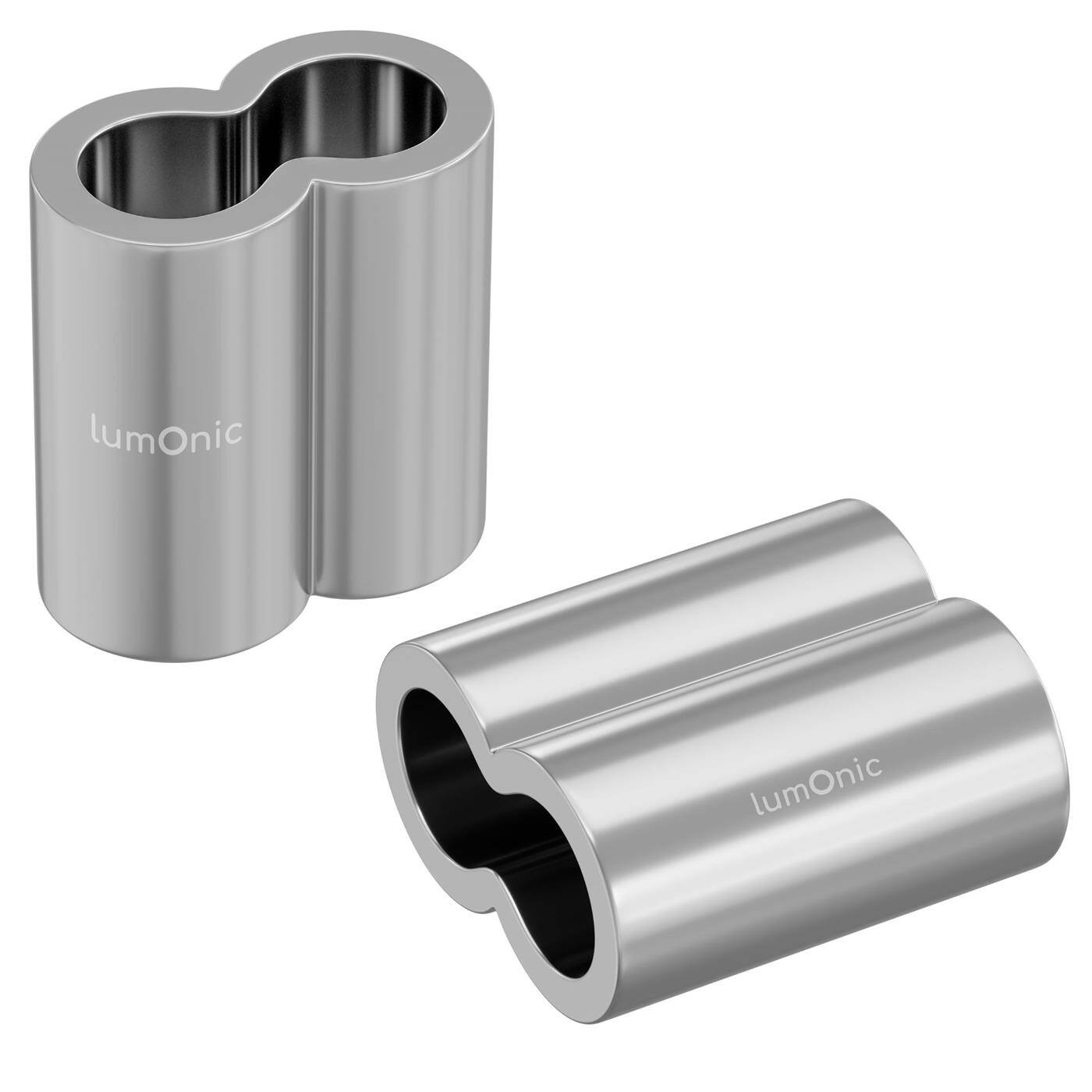 Pressklemme für Ø6mm Drahtseil Aluminium Doppelhülse Seilklemme, Würgeklemme für Drahtseil, Seil Drahtseilklemme für Rankhilfe, Wäscheleine, Lampen, Sichtschutz, Sonnensegel, Zaun, Pflanzenhalterung Pressklemme für Ø6mm Drahtseil Aluminium Doppelhülse Seilklemme, Würgeklemme für Drahtseil, Seil Drahtseilklemme für Rankhilfe, Wäscheleine, Lampen, Sichtschutz, Sonnensegel, Zaun, Pflanzenhalterung