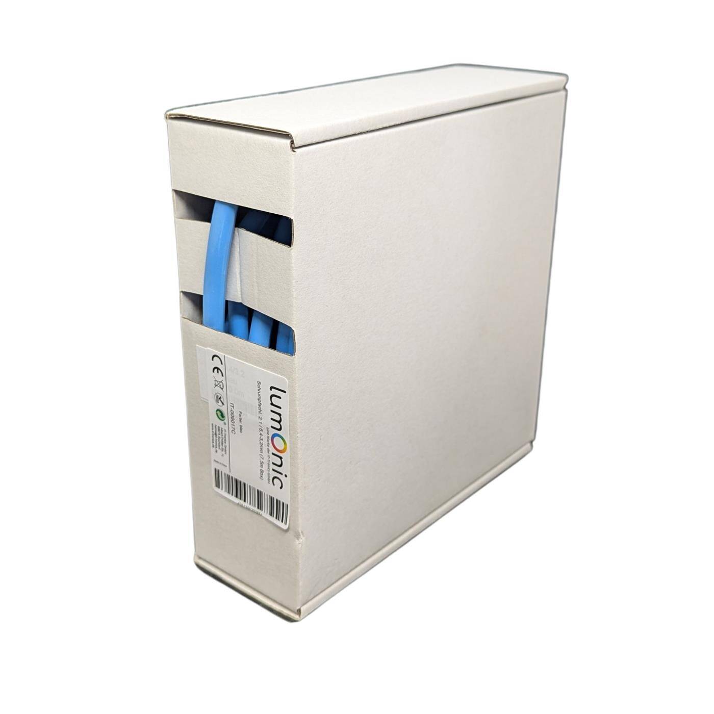 7,5m Schrumpfschlauch Box 2:1 6,4 -> 3,2mm Blau