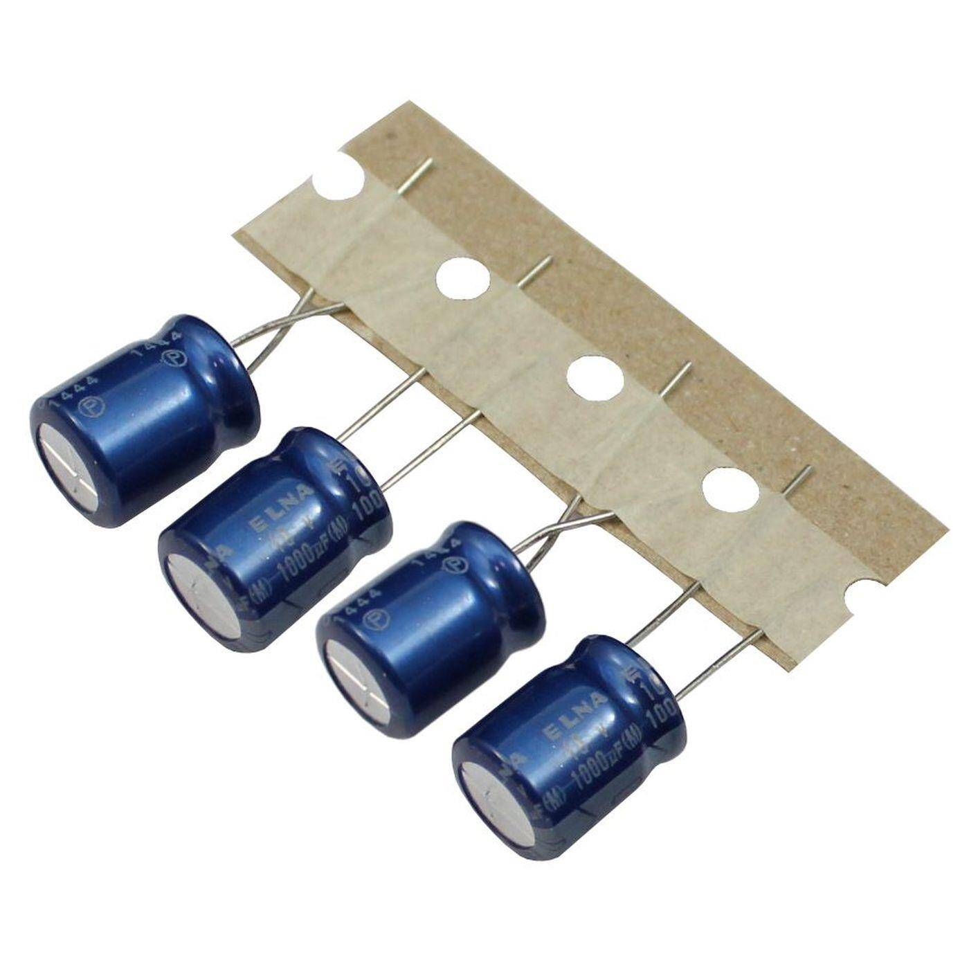 Elko Kondensator Radial 1000µF 10V | Elektrolytkondensator bis zu einer Temperatur von 85°C | 10x12,5mm | 1000uF RE3-10V102MH3#-T2 Elna