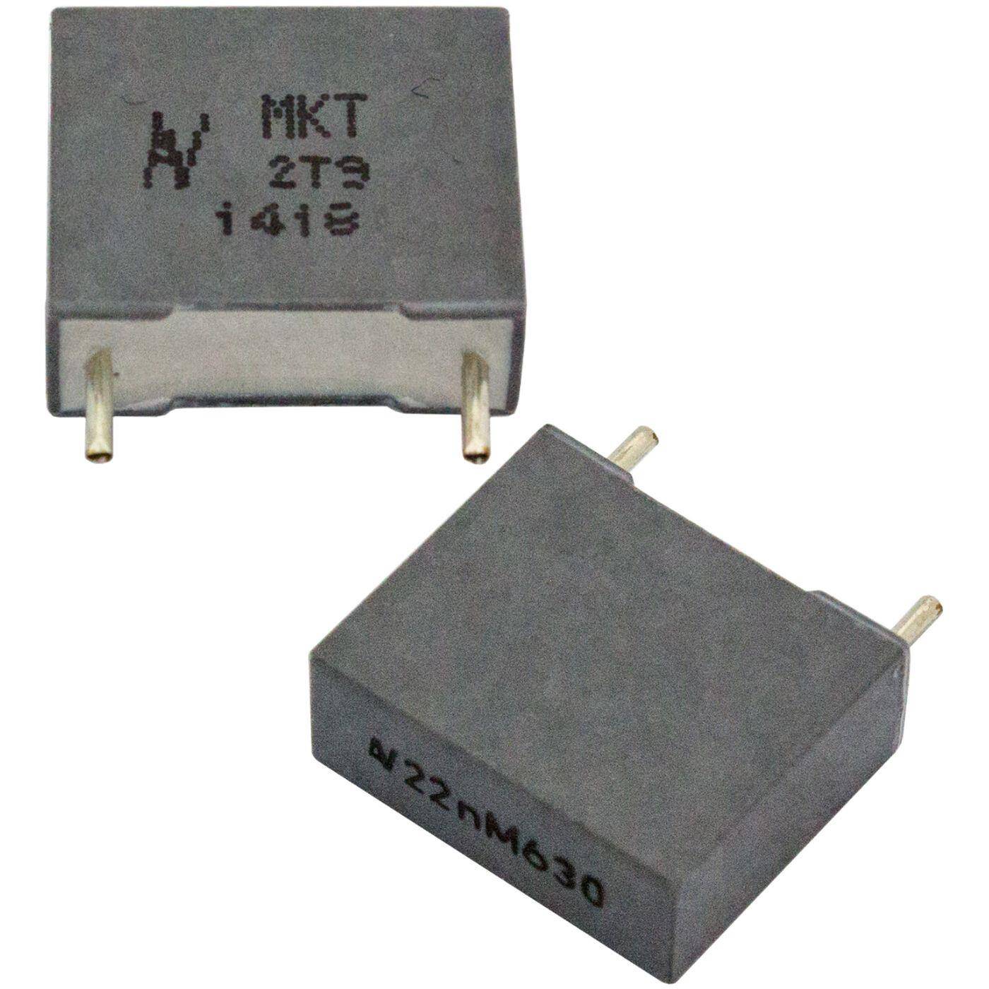Arcotronics MKT Folien Kondensator | 0,022µF 630V DC I 2-Pin Anschluss I 2-Pin I 0,022uF, 22nF I Kondensator für Frequenzweichen von Lautsprechern oder zur Entstörung von elektrischen Geräten