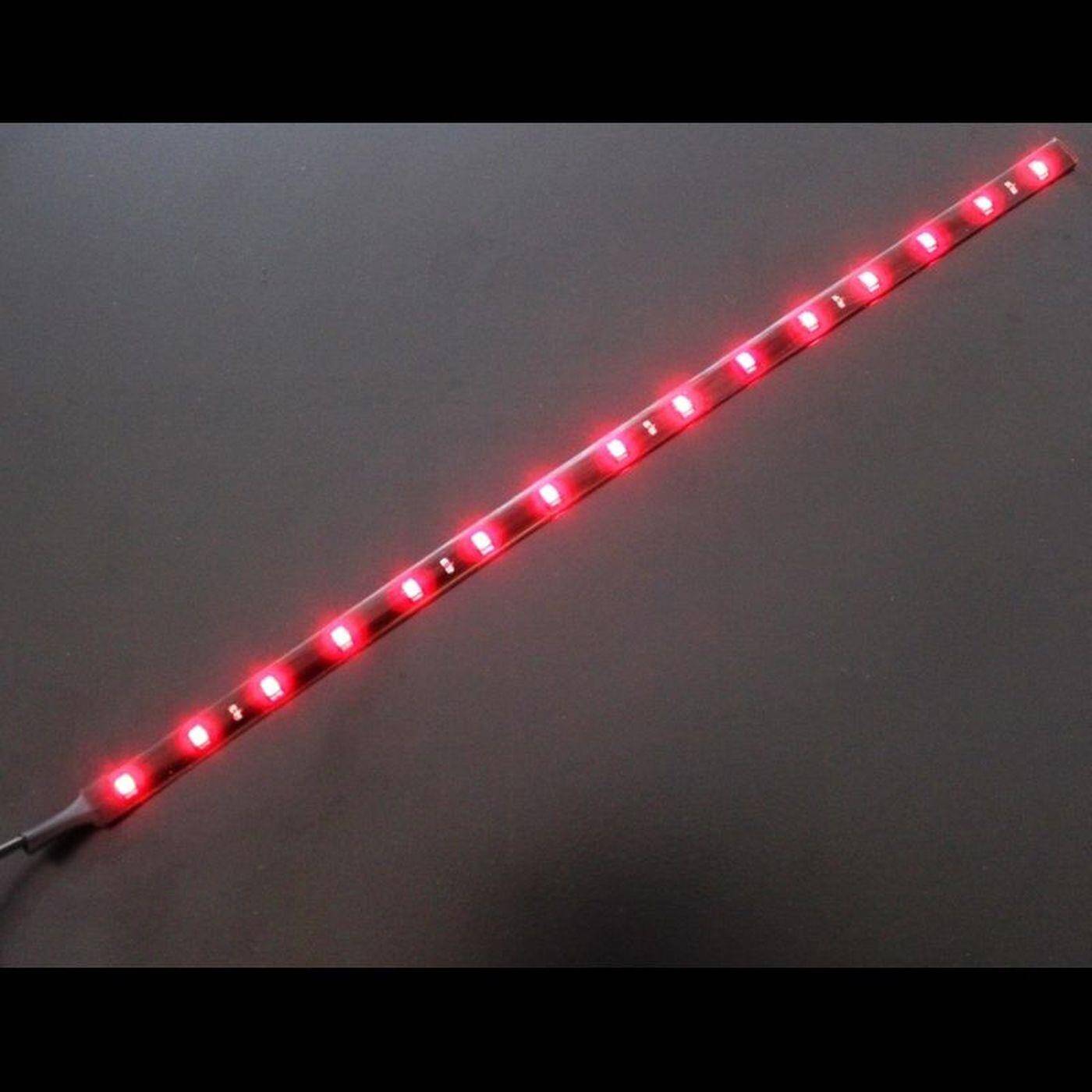 0,3m (30cm) LED Strip Tape Bar 24V Red IP65 18LEDs 60LED/m SMD2835