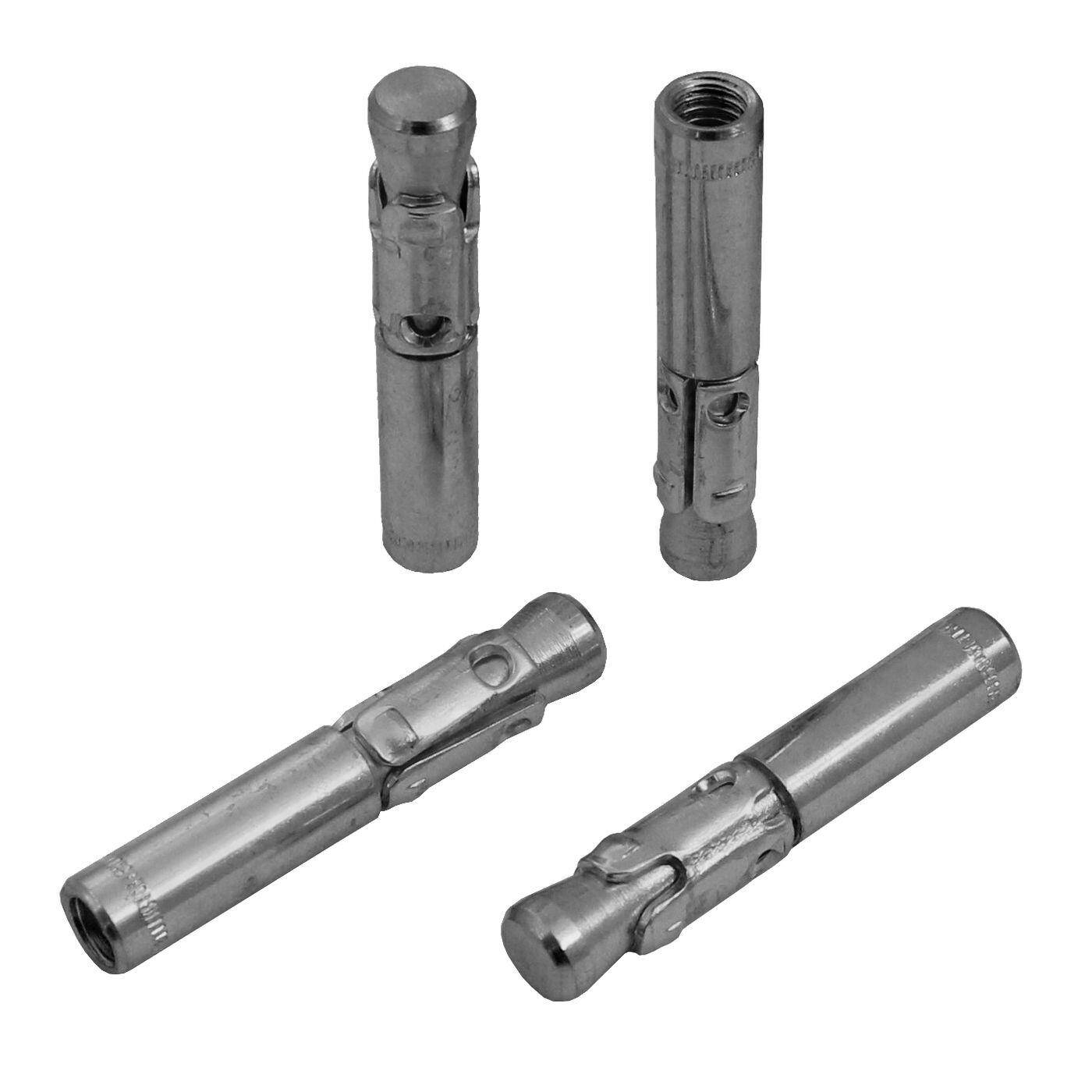 Lumonic Schwerlastdübel mit Innengewinde M6x15mm | hochwertige Edelstahl V2A Innenkeilanker | Durchsteckmontage,  | Betonanker, Schwerlastanker | für Gewindestangen, Haken, Ösen, Boxsack