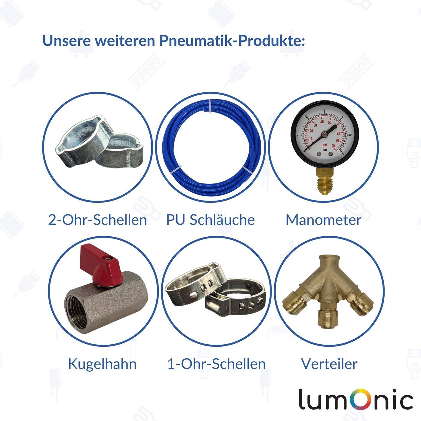 PU Schlauch T-Steckverbinder 6mm T-Stück Push-in pneumatischer Steckverbinder T-Verteiler Druckluft & Automatisierung