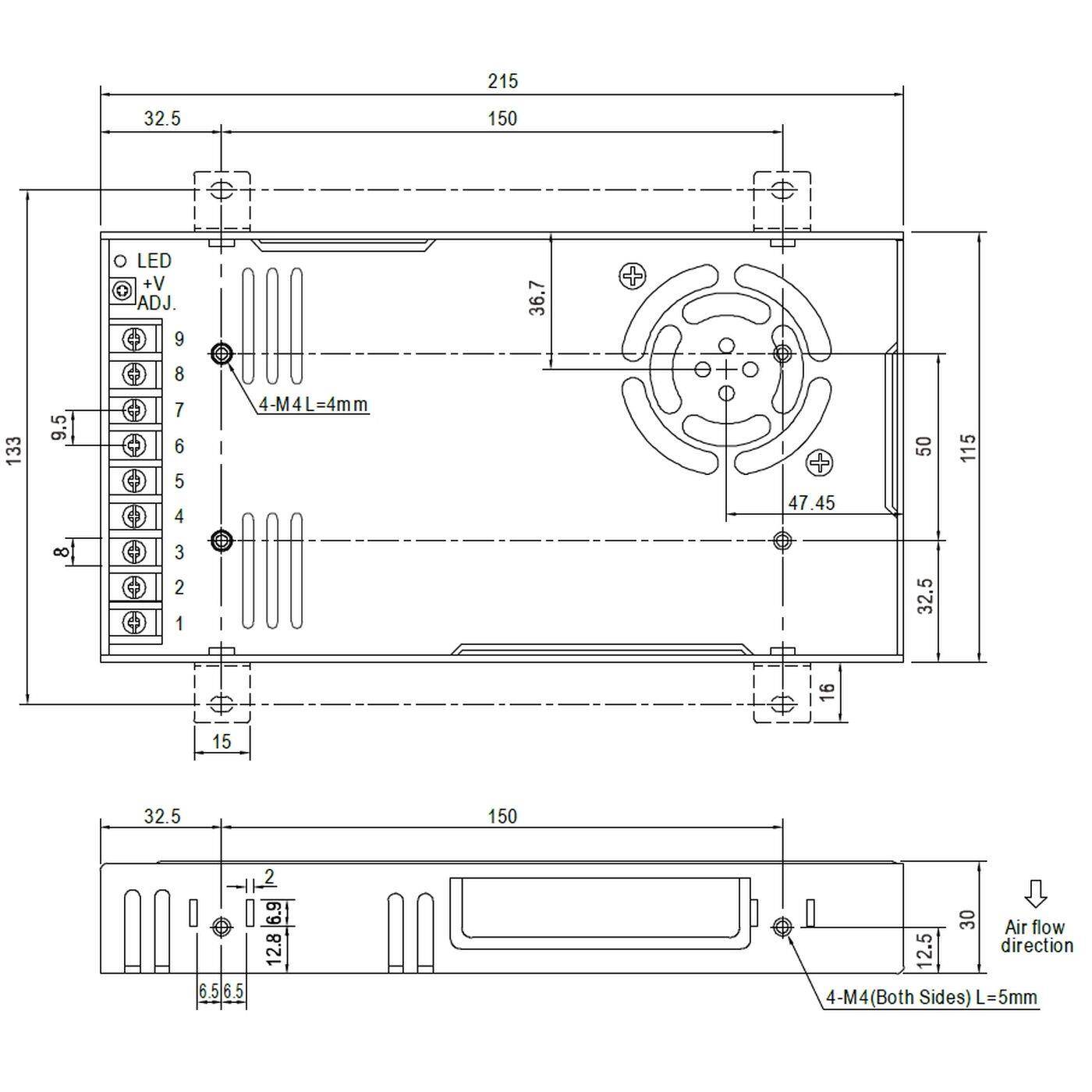 RSP-320-27 320W 27V 11,9A Industrielles Netzteil