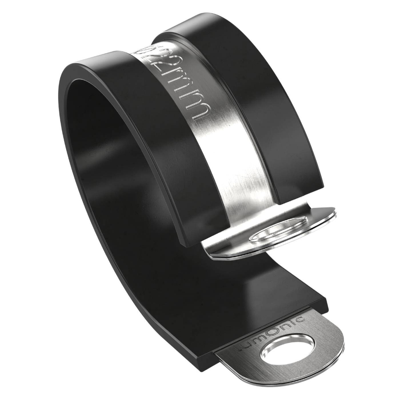 10x P-Clip Leitungsschelle Edelstahl V2A mit Gummi 22mm Rohrschelle Befestigungsschelle