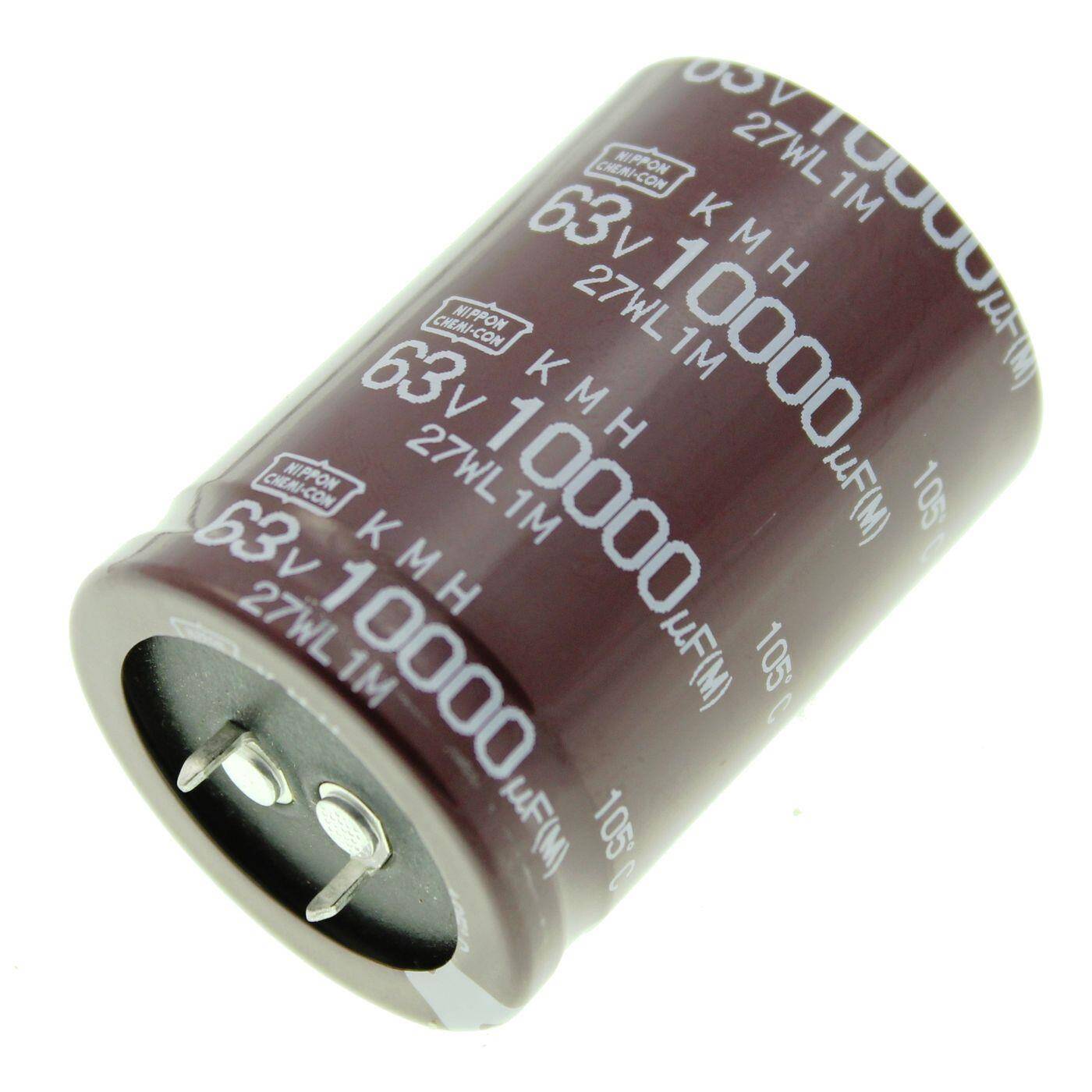 Snap-In Elko Capacitor 10000µF 63V | Electrolytic capacitor up to a temperature of 105°C | 35x50mm | 10000uF EKMH630VSN103MA50S United Chemi-Con