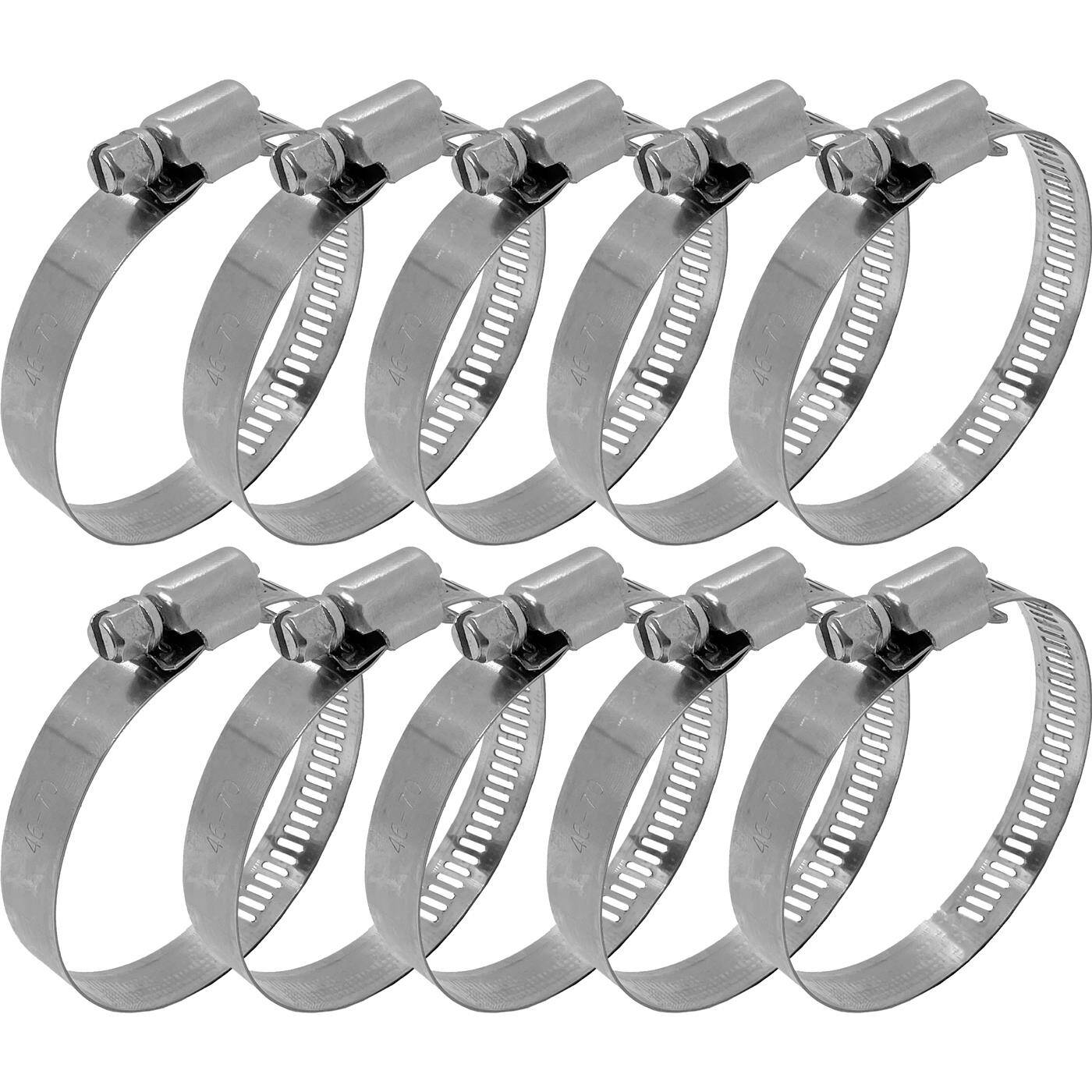 10x Schlauchschelle Edelstahl V4A 314 46-70mm Rohrschelle Schlauchklemme