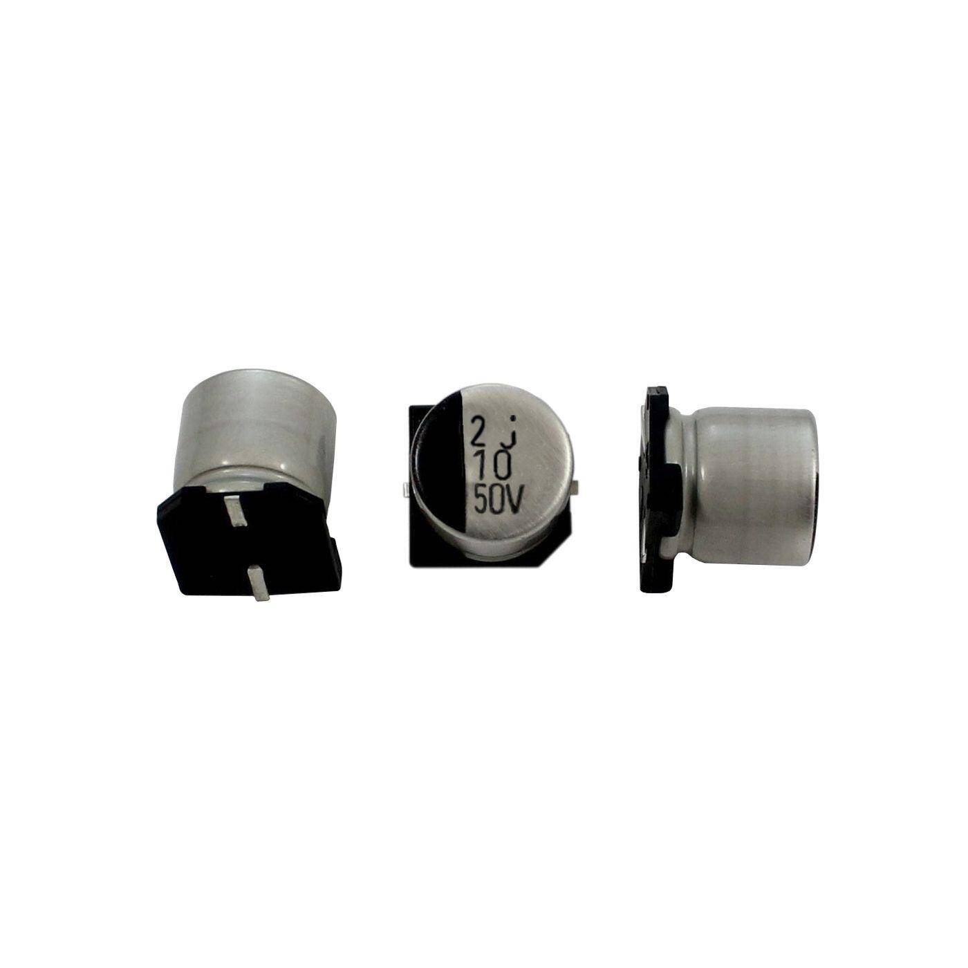SMD Elko Kondensator 10µF 50V 85°C RV3-50V100ME55U-R d5x5,3mm 10uF
