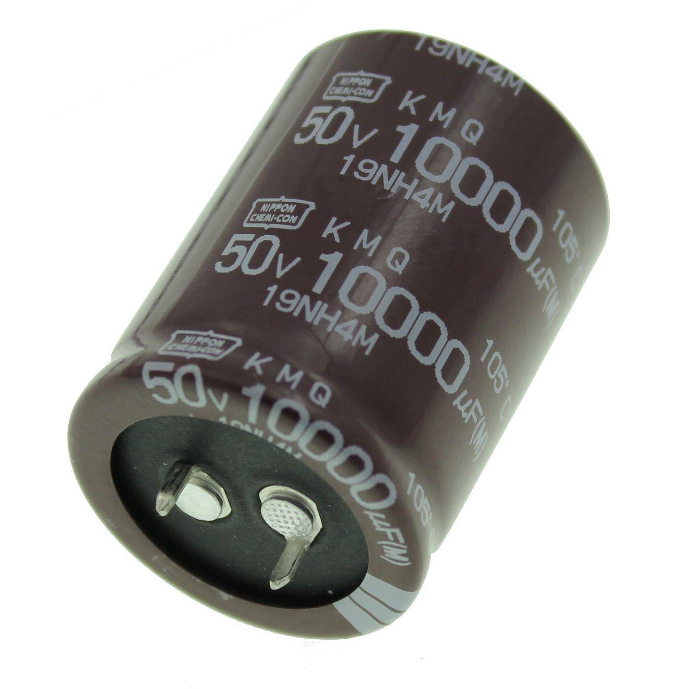 Snap-In Elko Kondensator 10000µF 50V | Elektrolytkondensator bis zu einer Temperatur von 105°C | 30x40mm | 10000uF EKMQ500VSN103MR40S United Chemi-Con