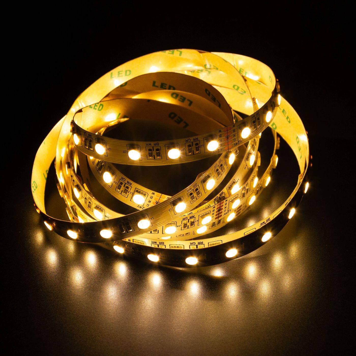 Lumonic LED Strip 4in1 5m RGBWW 3000K LED Leiste 24V IP20 300LEDs 60 LED/m SMD5050 I farbwechsel LED Streifen I LED Stripe 500cm, LED Band, LED Lichtband