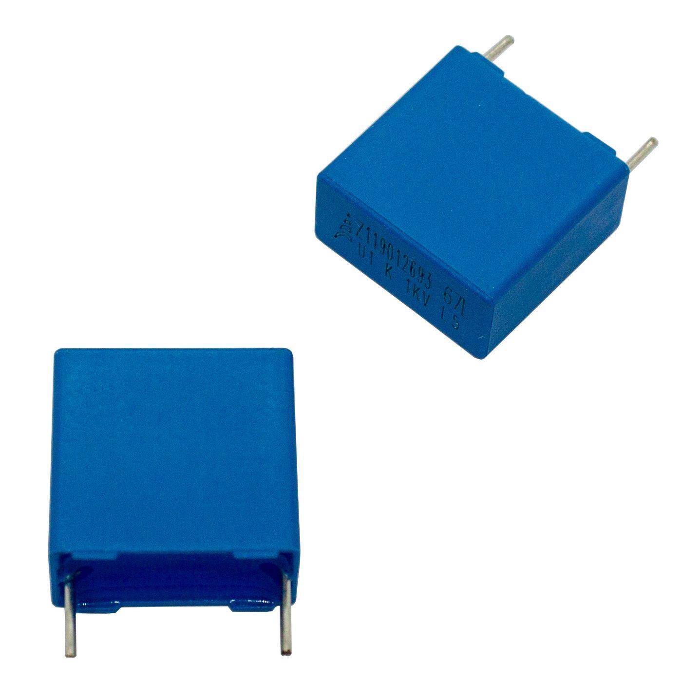 Epcos MKP Folien Kondensator | 0,1µF 1000V DC I 2-Pin Anschluss I 2-Pin I 0,1uF, 100nF I Kondensator für Frequenzweichen von Lautsprechern oder zur Entstörung von elektrischen Geräten