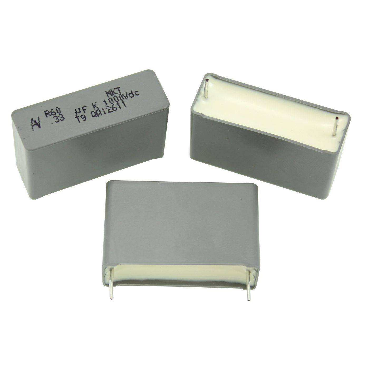 Arcotronics MKT Foil Capacitor | 0,33µF 1000V DC I 2-Pin Connection I 2-Pin I 0,33uF, 330nF I Capacitor for crossover networks of loudspeakers or for interference suppression of electrical devices