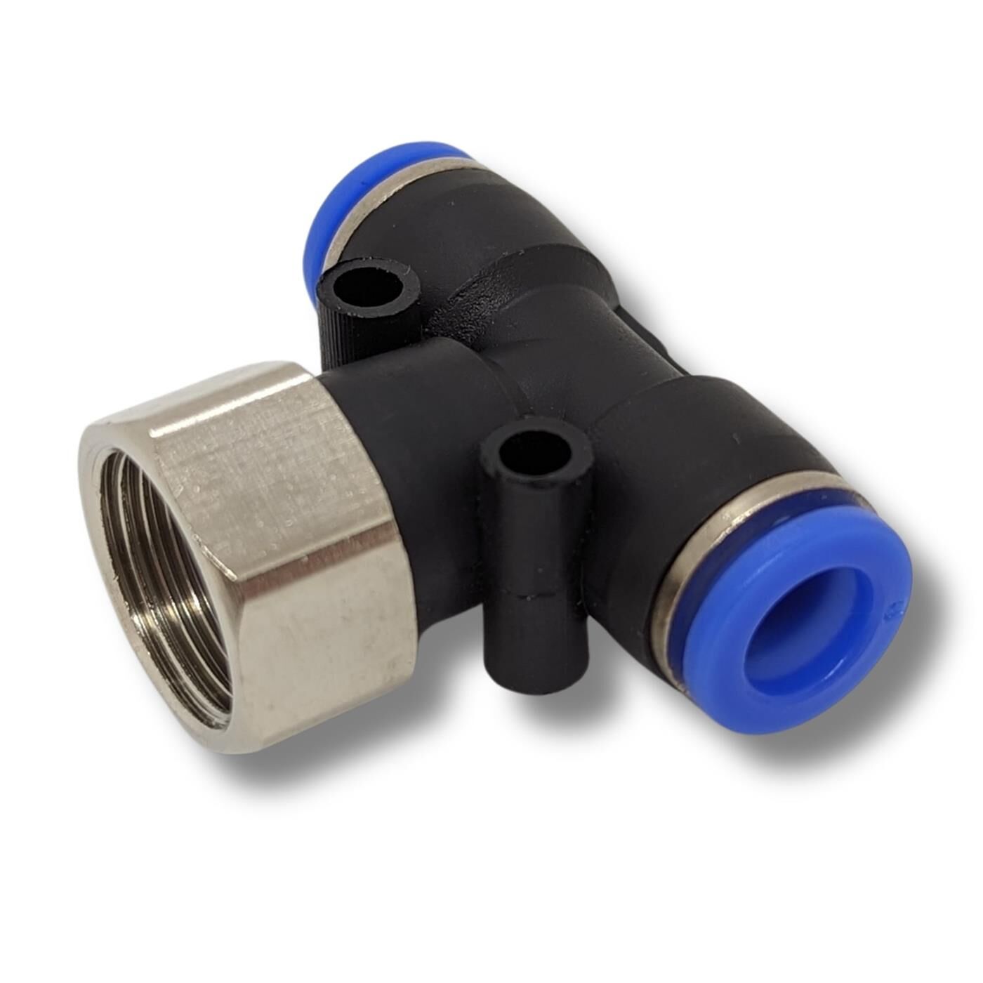 PU Schlauch T-Steckverbinder Fitting mit Innengewinde 8mm*3/8Zoll T-Stück Push-in pneumatischer Steckverbinder T-Verteiler Druckluft & Automatisierung