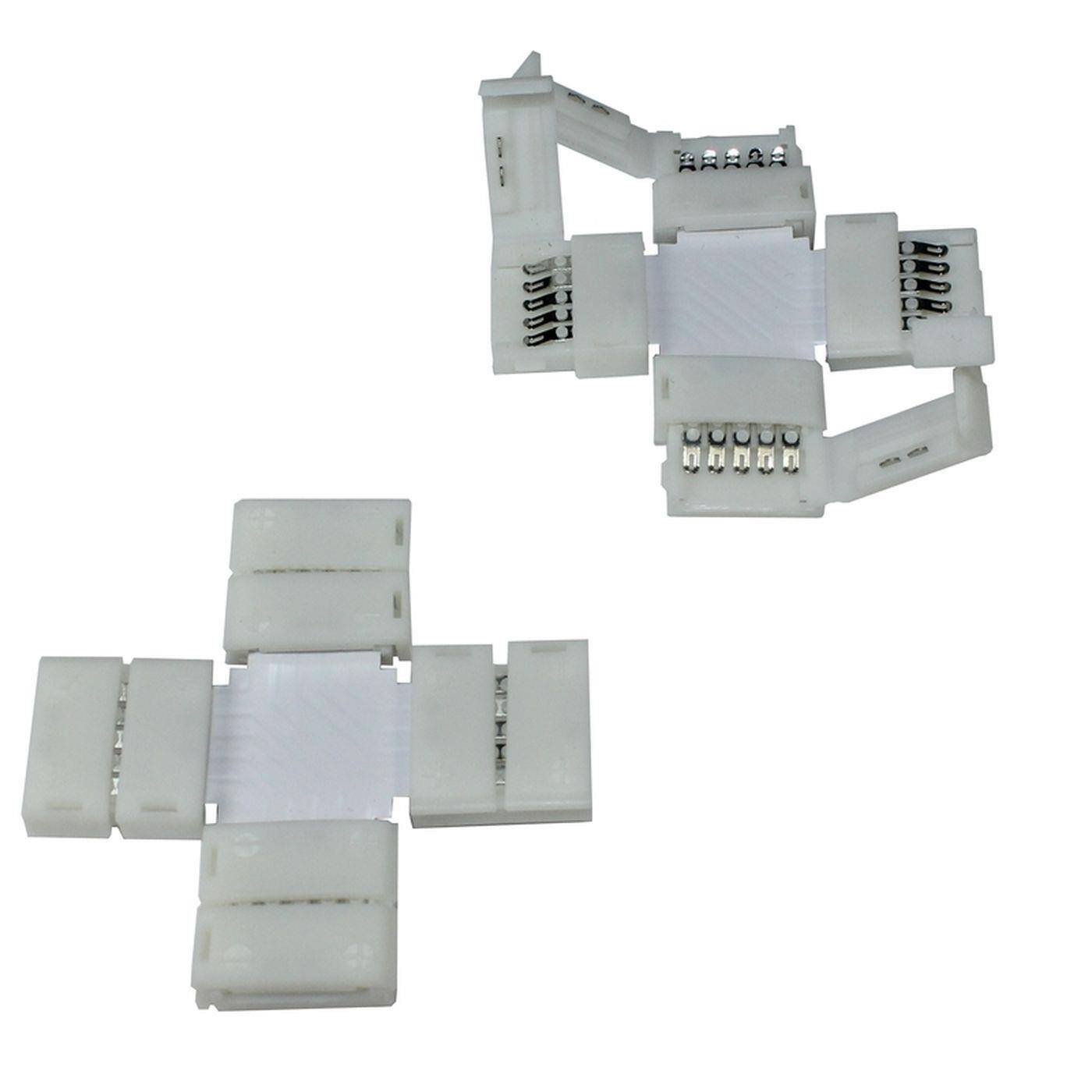 RGBW LED Clip "+" Verbinder für 10mm RGBW LED Streifen 15x5mm