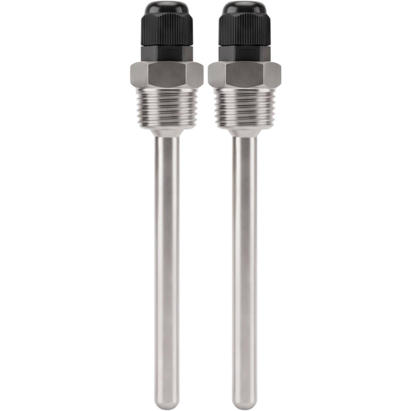 Lumonic Set of 2 immersion sleeves V2A stainless steel 1/2 inch | 150mm Installation length | Perfect fit for 6mm temperature sensors | for buffer storage, heating, solar + smart home