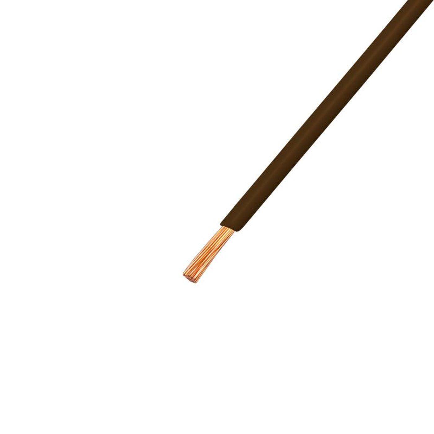 1m FLRY Fahrzeugleitung Braun 1,5mm² rund Kabel Litze KFZ Stromkabel