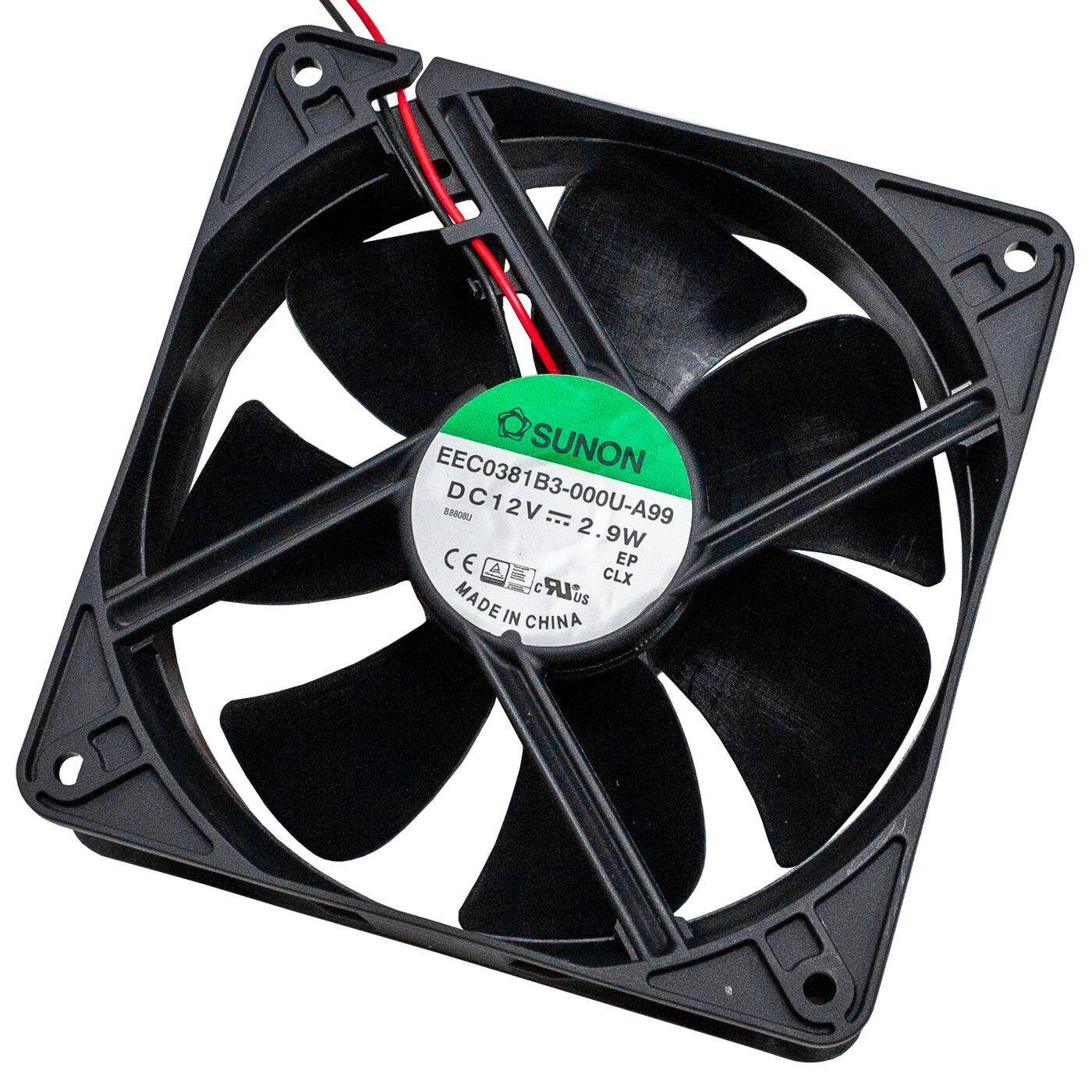 Fan 12V DC 2,9W 120x120x38mm 157,9m³/h 2100U/Min 157,9m³/h Sunon EEC0381B3-A99