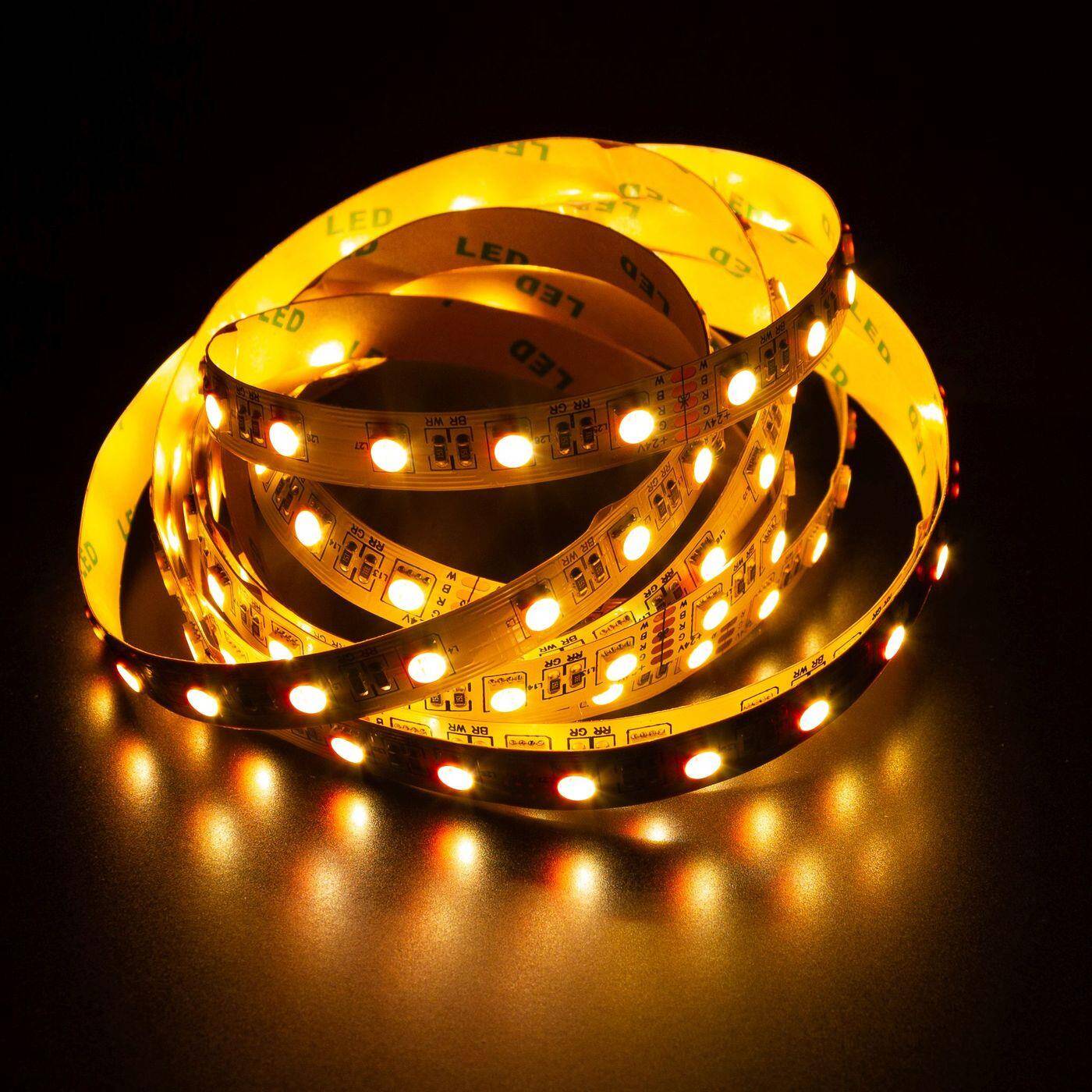 Lumonic LED Strip 4in1 5m RGBWW 3000K LED Leiste 24V IP20 300LEDs 60 LED/m SMD5050 I farbwechsel LED Streifen I LED Stripe 500cm, LED Band, LED Lichtband