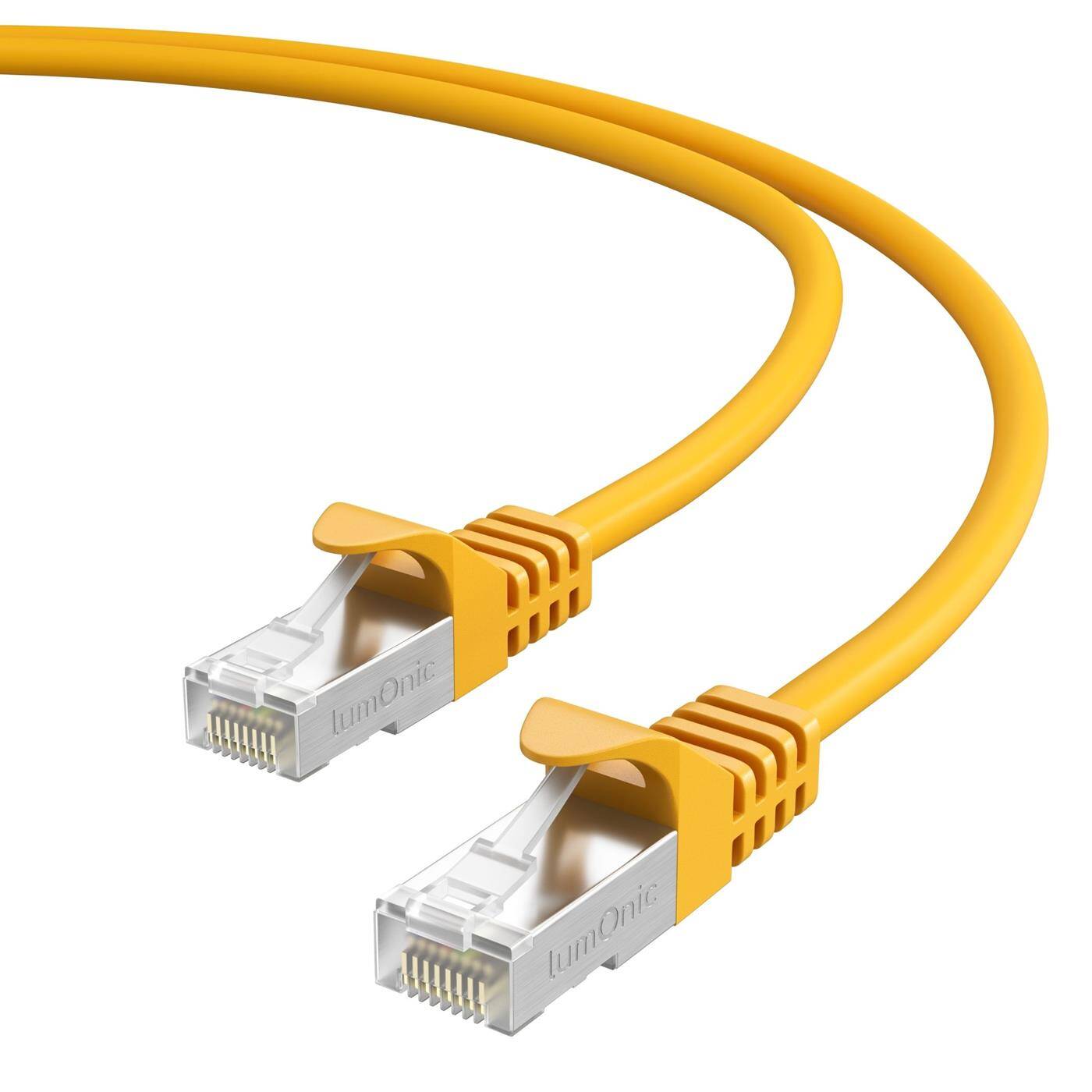 50m CAT7 Patchkabel S/FTP RJ45 Gelb Ethernet LAN Netzwerkkabel