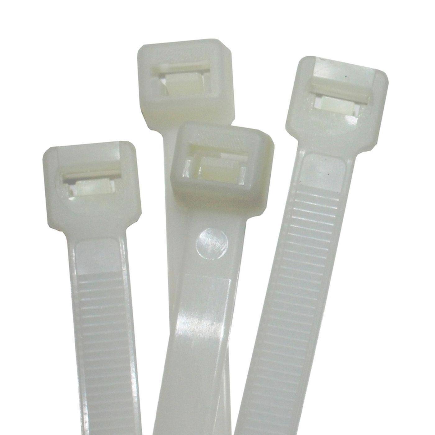 100x Cable tie 530 x 9mm White Natural 80kg PA6.6 Polyamide Industrial quality