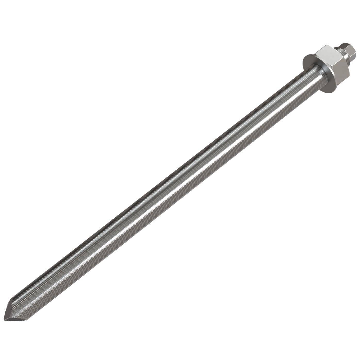 Lumonic Ankerstange M12 x 220 Verzinkt I Zur Verwendung als Keilanker, Metalldübel, Bolzenanker, Blitzdübel I Für verschiedene Arten Durchsteckmontagen