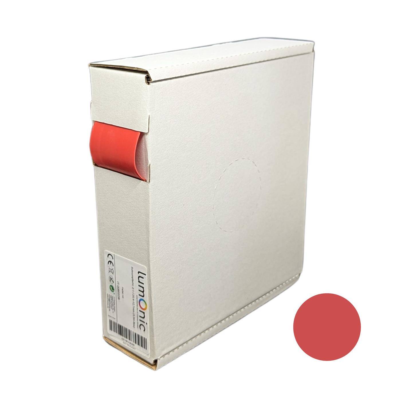 3,3m Schrumpfschlauch Box 2:1 25,4 -> 12,7mm Rot Flexibel