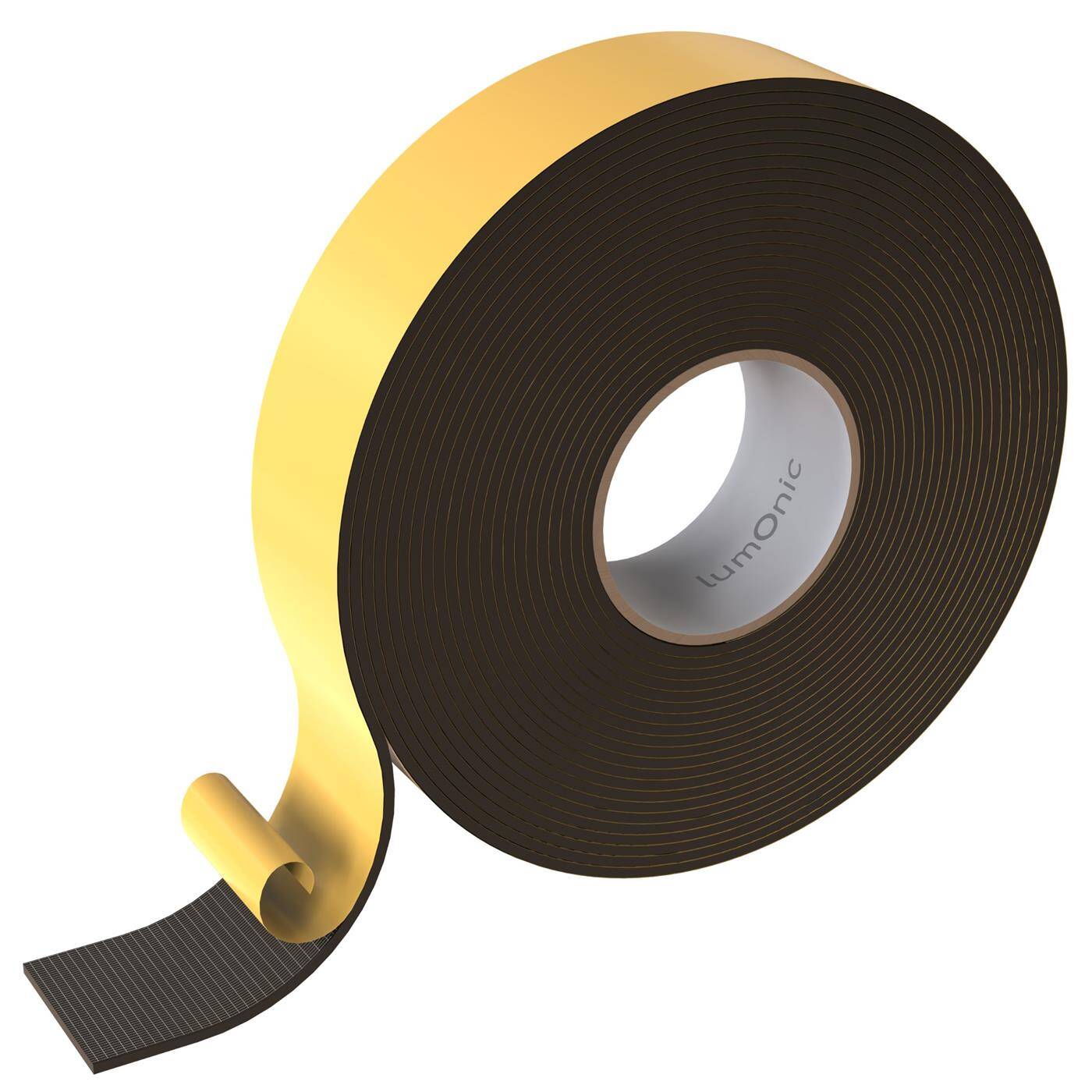 Lumonic 10 m Self-adhesive foam sealing tape, 50 mm x 3 mm - EVA foam, door seal, window seal, seal against drafts, dampen rattling, decoupling tape, foam tape