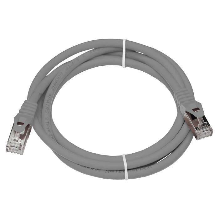 1,5m RJ-45 Network cable Patch cable CAT7 grey S/FTP Ethernet DSL LAN CAT.7