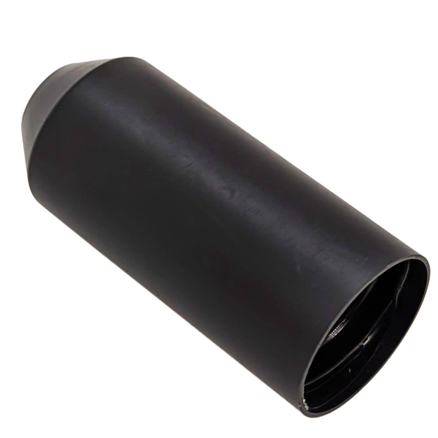 Warmschrumpf Endkappe mit Kleber 35 -> 18mm schwarz Verhältnis 3:1 vernetztes Polyolefin Schrumpfkappe für Kabel, Rohre und Seile