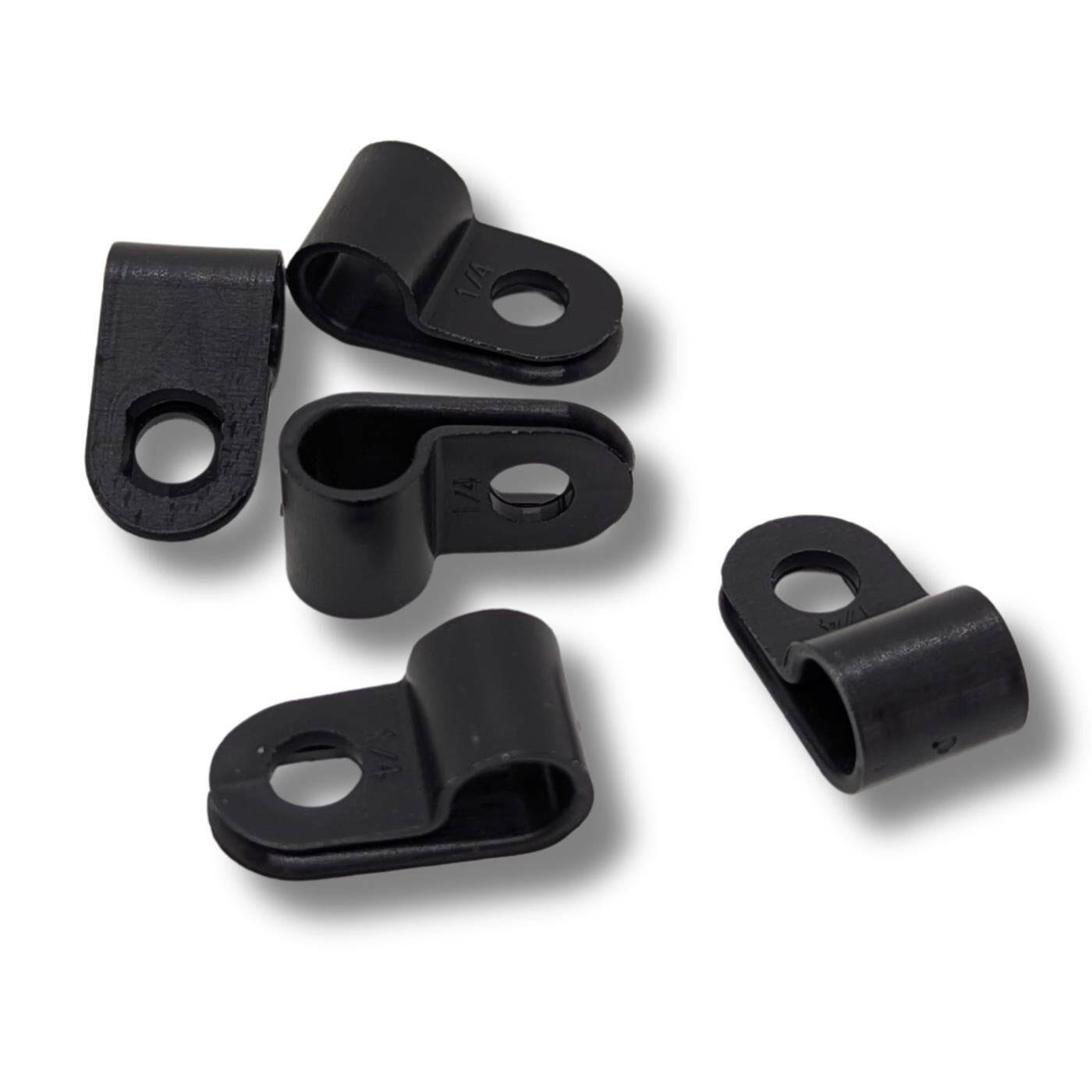 100x P-Clip für Kabel 6mm schwarz Nylon Kabelschelle Kabelhalter Chassisklemmen