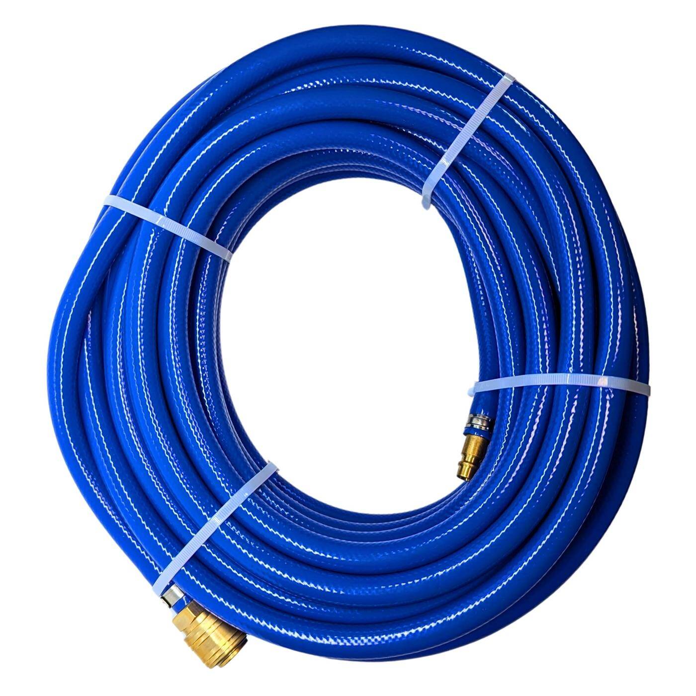 15m Druckluftschlauch mit Schnellkupplung 9mm PVC Druckluftverlängerung Dose & Stecker fertig konfektioniert flexibel, abriebfest und gewebeverstärkt