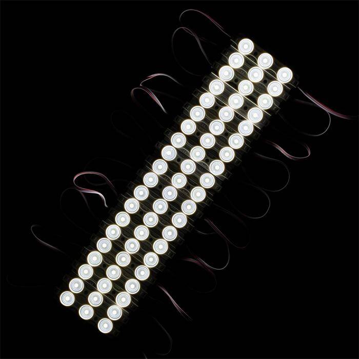 LED Modul Kette Kalt Weiß 6500K 12V 1,5W 125mA IP65 3x LED pro Modul 88,5x17,5mm