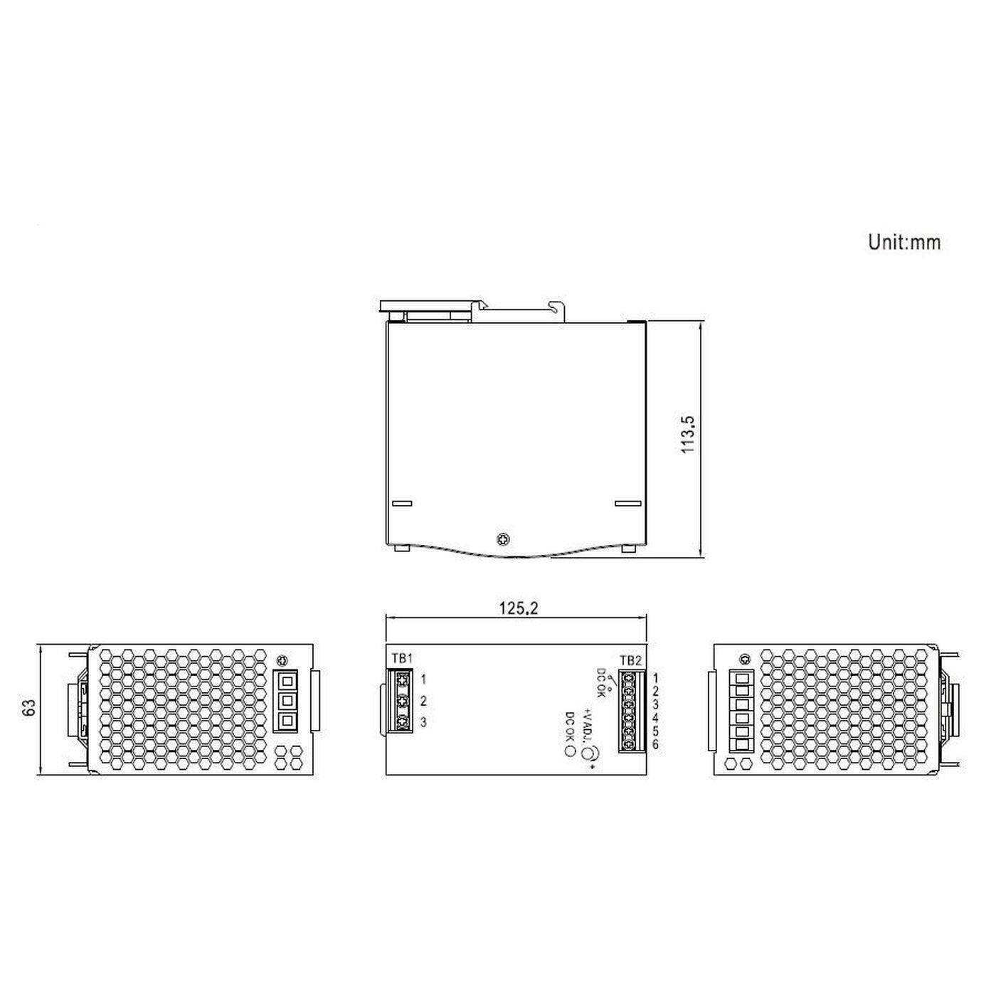 MEAN WELL SDR-240-48 240W 48V 5A Din Rail power supply DIN-RAIL
