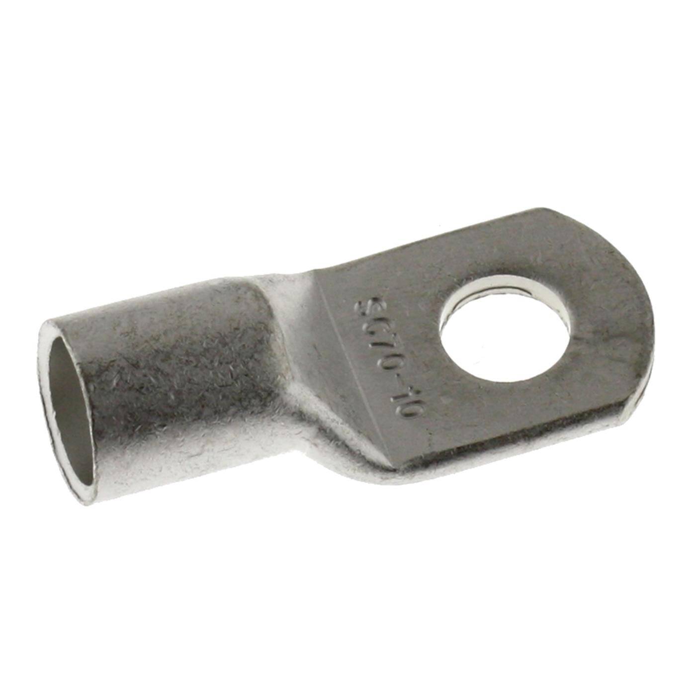 Tubular cable lug blank 70mm² Hole diameter M10 SC70-10 Ring lug Copper tinned