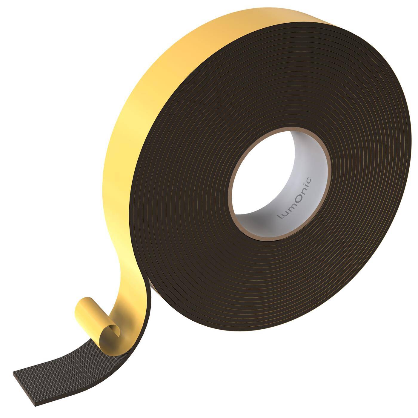 Lumonic 10 m Dichtungsband selbstklebend, Moosgummi, 40 mm x 4 mm - EVA-Schaum, Türdichtung, Fensterdichtung, Zugluft abdichten, Klappern dämpfen, Entkopplungsband, Schaumstoffband