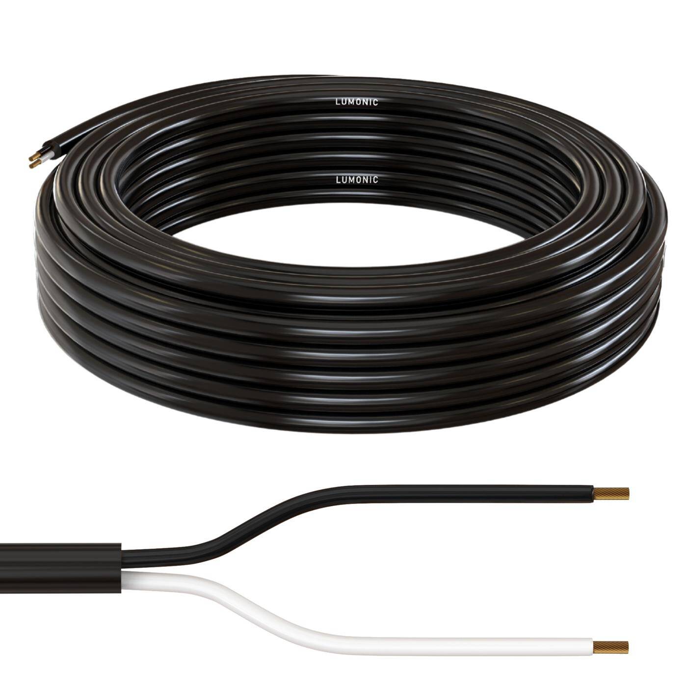 Lumonic 1m FLRYY Vehicle cable 2x0,75mm² black | 2-wire | Trailer cable | Multi-core automotive cable | Oil and fuel-resistant, flame-retardant | Low voltage