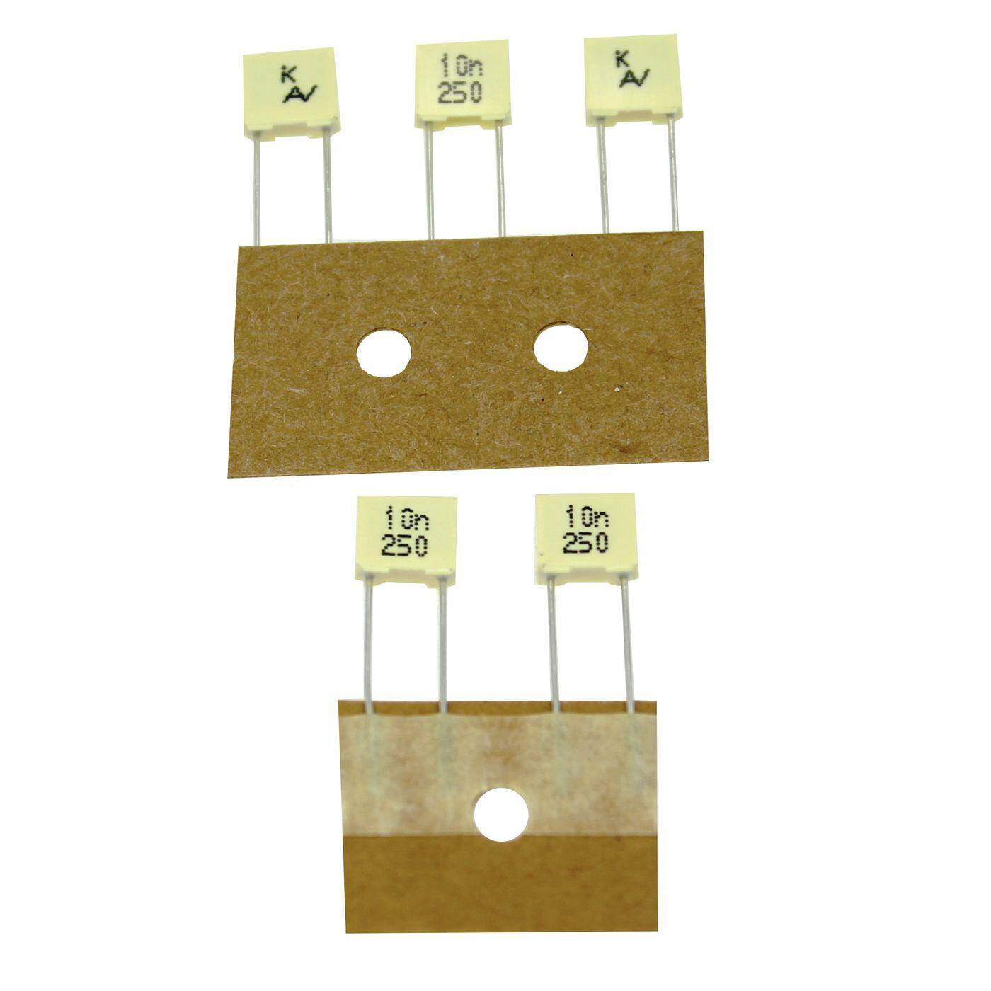 Arcotronics MKT Folien Kondensator | 0,01µF 250V DC I 2-Pin Anschluss I 2-Pin I 0,01uF, 10nF I Kondensator für Frequenzweichen von Lautsprechern oder zur Entstörung von elektrischen Geräten