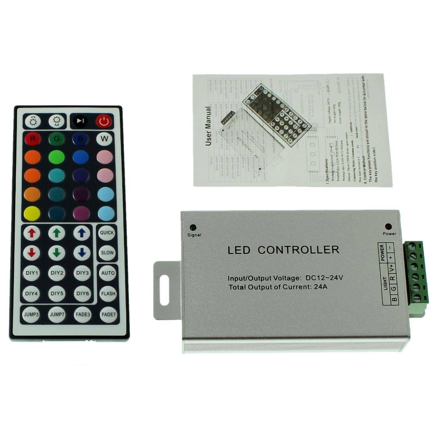 RGB LED 44Key Controller 12...24V 288W 4-Pin; RGB RGB LED 44Key Controller 12...24V 288W 4-Pin; RGB