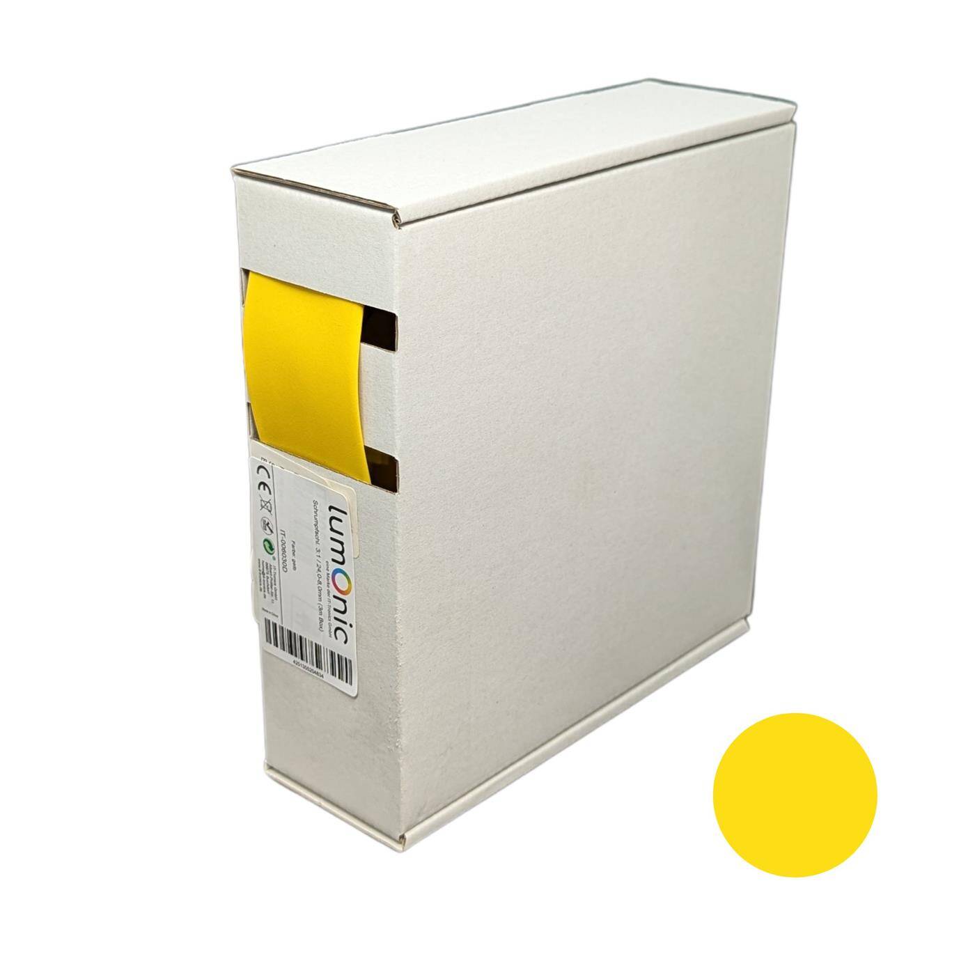 3m Schrumpfschlauch Box 3:1 24 -> 8mm Gelb Flexibel