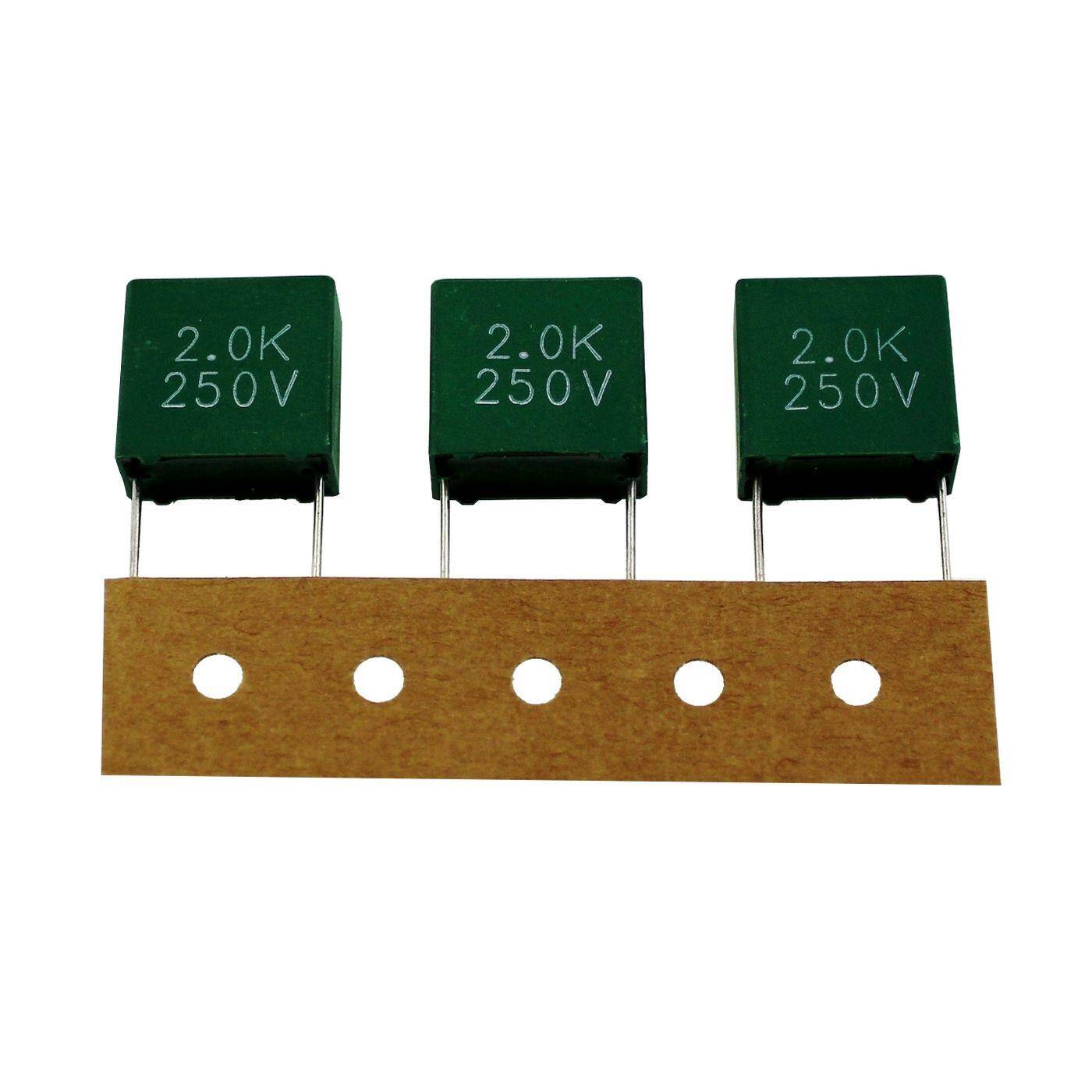 Chiefcon MKT Folien Kondensator | 2µF 250V AC I 2-Pin Anschluss I 2-Pin I 2uF, 2000nF I Kondensator gegen Flackern | für Haushaltsgeräte, Elektrowerkzeuge, Gebäudetechnik, Industrieanwendungen, LED