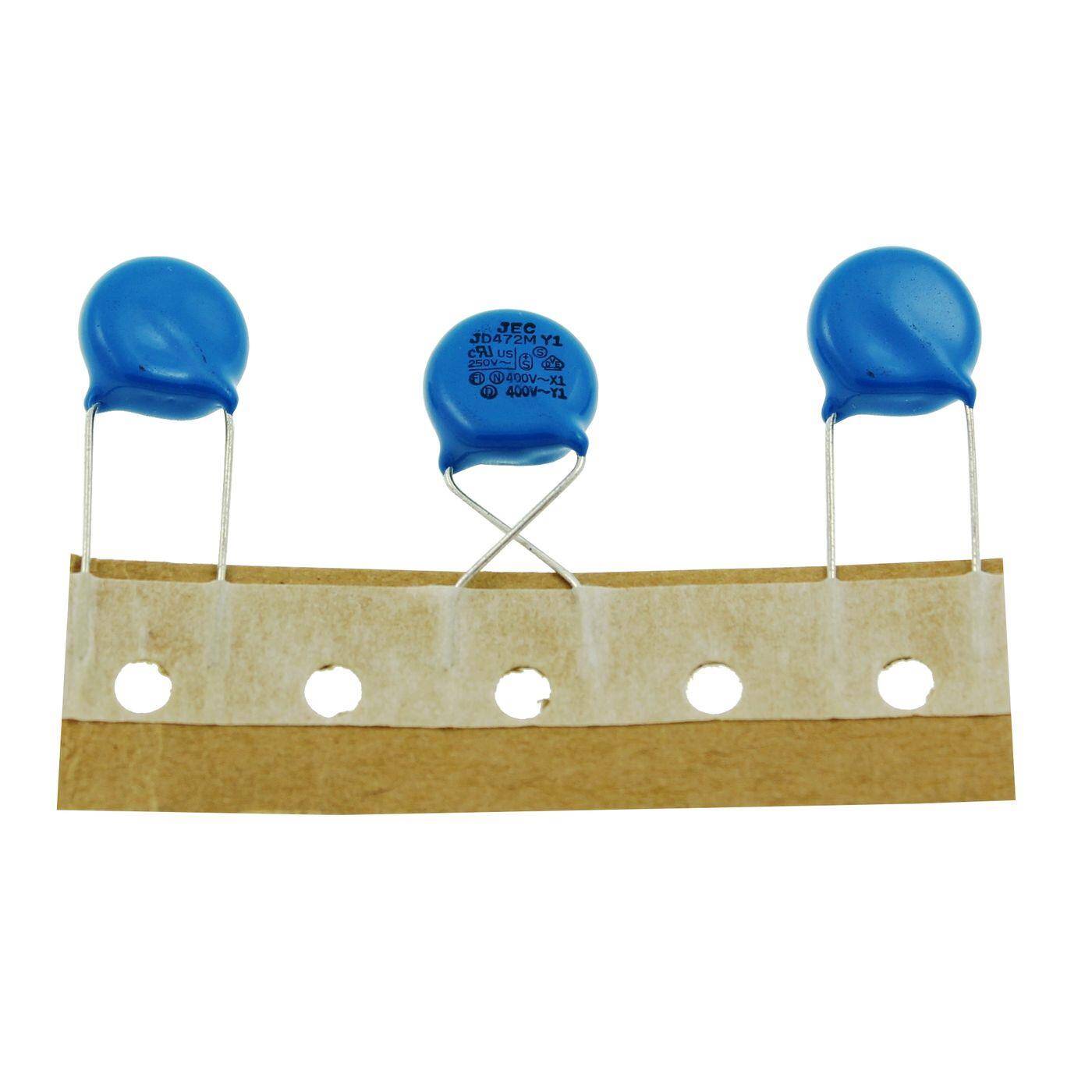 Ceramic Capacitor 4,7nF 400V AC Hitano JD472MY5U Y1 d10x4mm 4700pF Ceramic Capacitor 4,7nF 400V AC Hitano JD472MY5U Y1 d10x4mm 4700pF