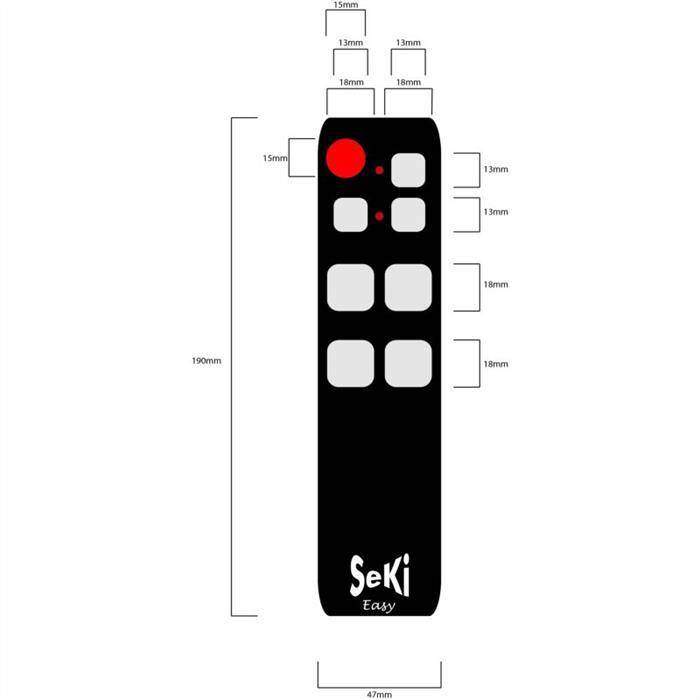 Universal Fernbedienung SeKi Easy Silber-schwarz Lernfähig für Senioren + Kinder Universal Fernbedienung SeKi Easy Silber-schwarz Lernfähig für Senioren + Kinder
