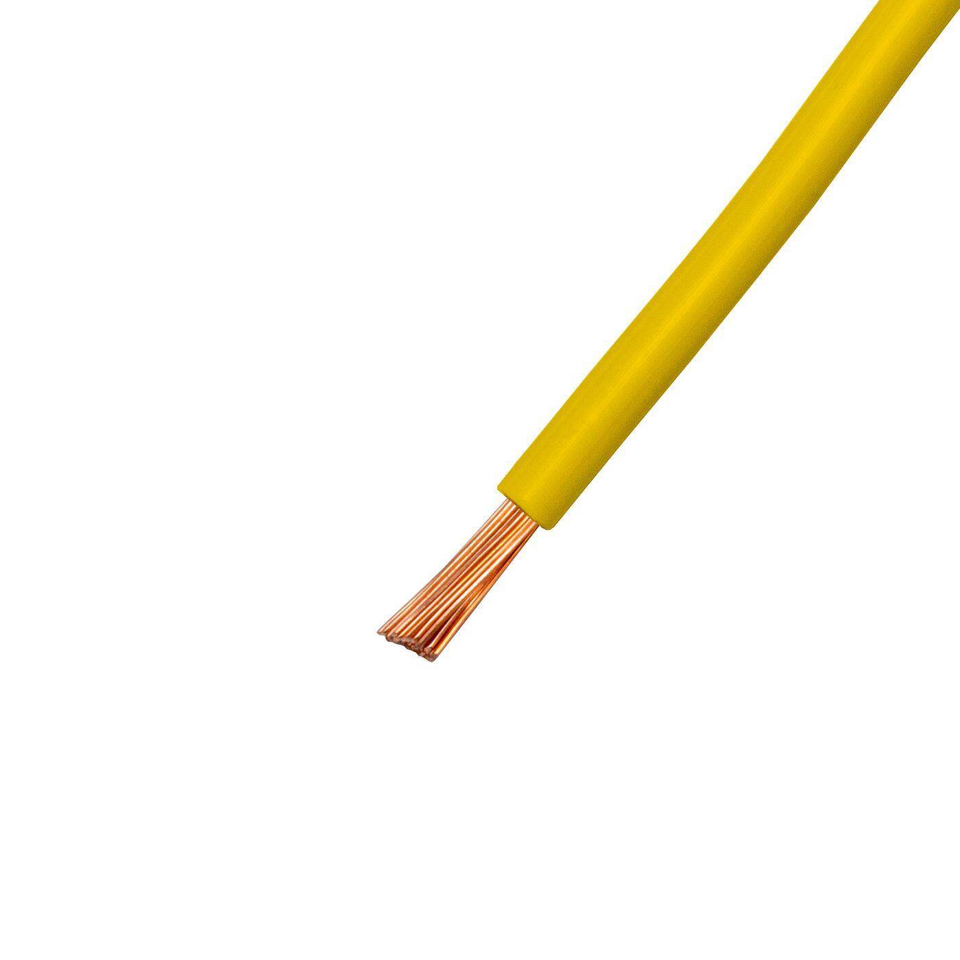 1m FLRY Fahrzeugleitung Gelb 2,5mm² rund Kabel Litze KFZ Stromkabel