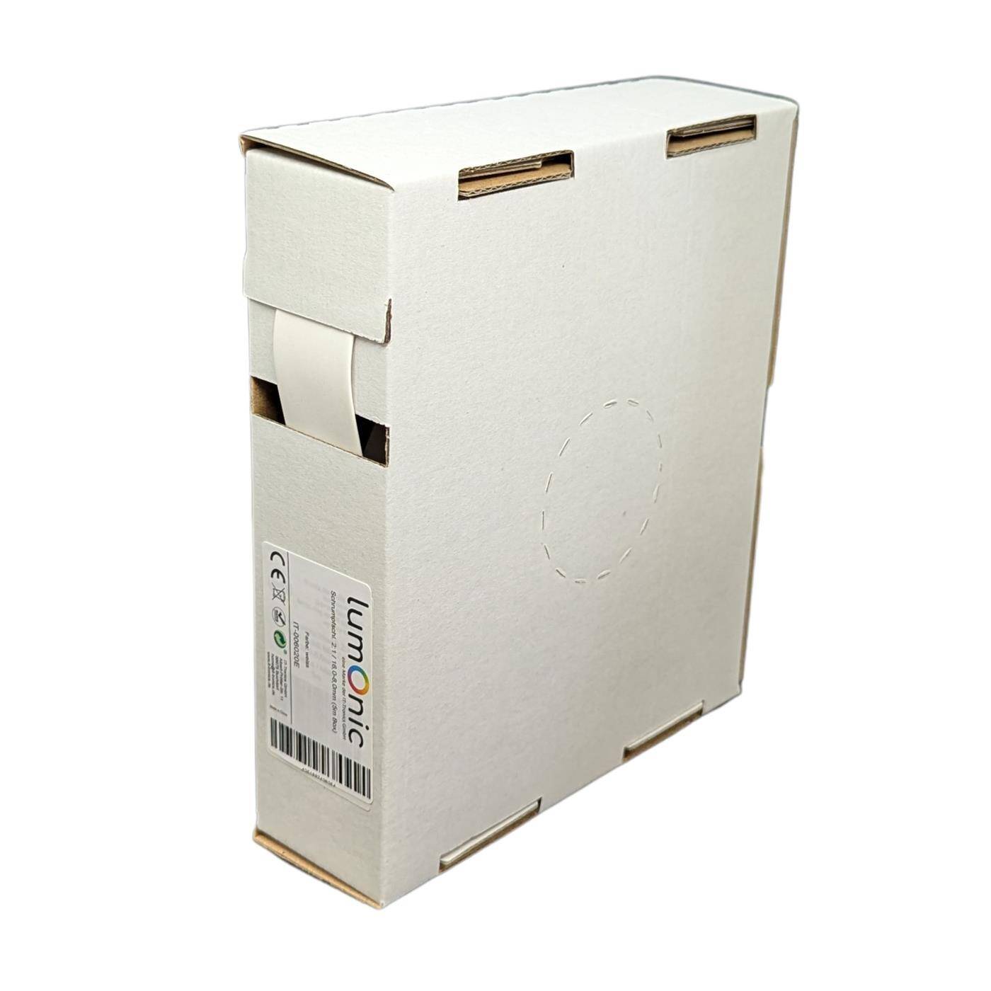 Lumonic 5m Schrumpfschlauch Box 2:1 Weiss - Hier von: 16mm auf 8mm - Dickwandiger Schrumfpschlauch in verschiedenen Größen